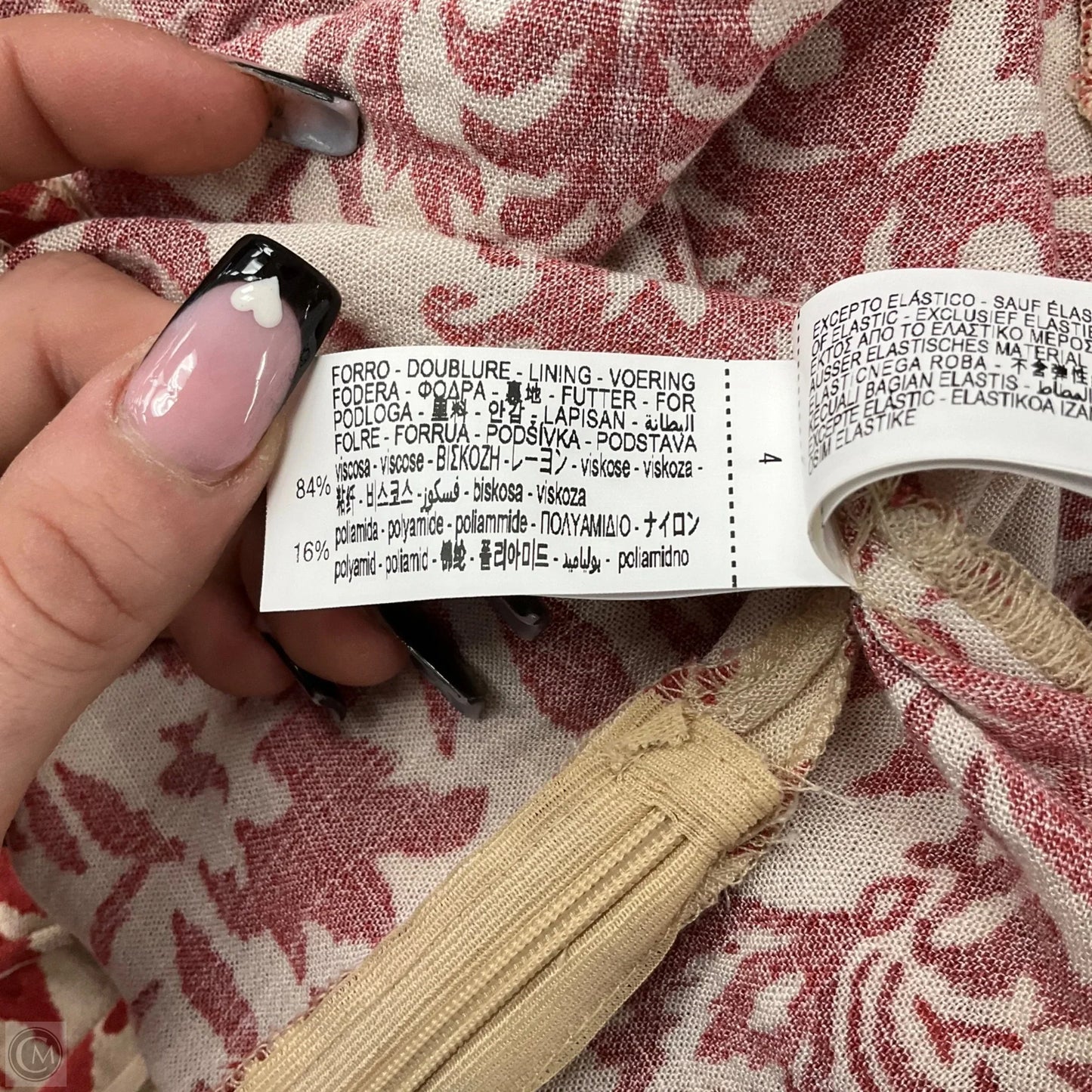 Dress Casual Maxi By Zara In Cream & Red, Size: L