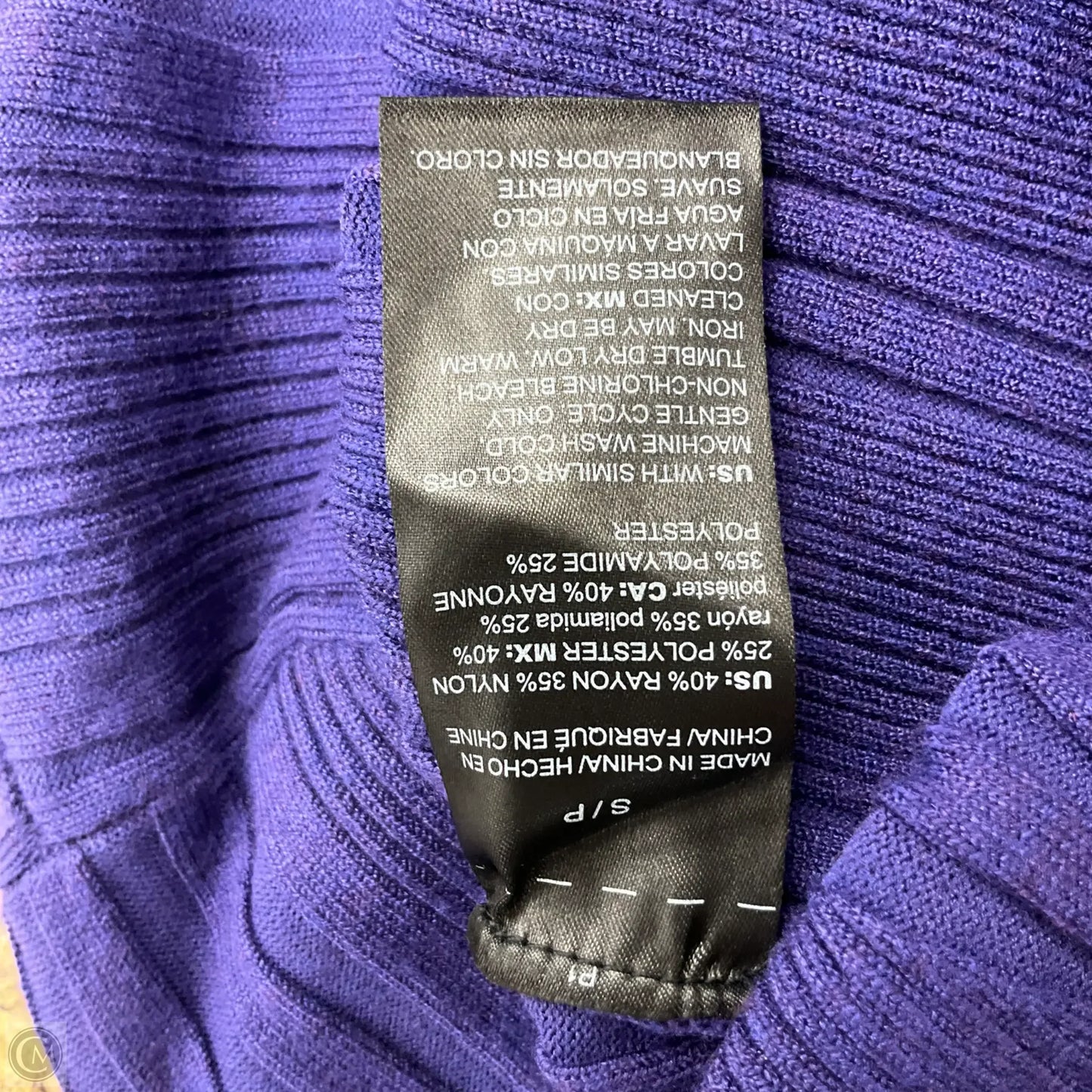Top Long Sleeve By White House Black Market In Purple, Size: S
