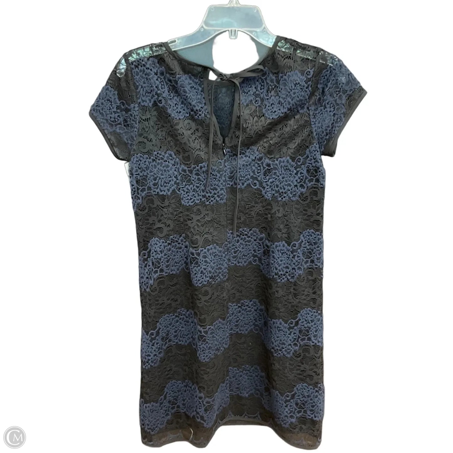 Dress Casual Midi By Loft In Black & Blue, Size: 0