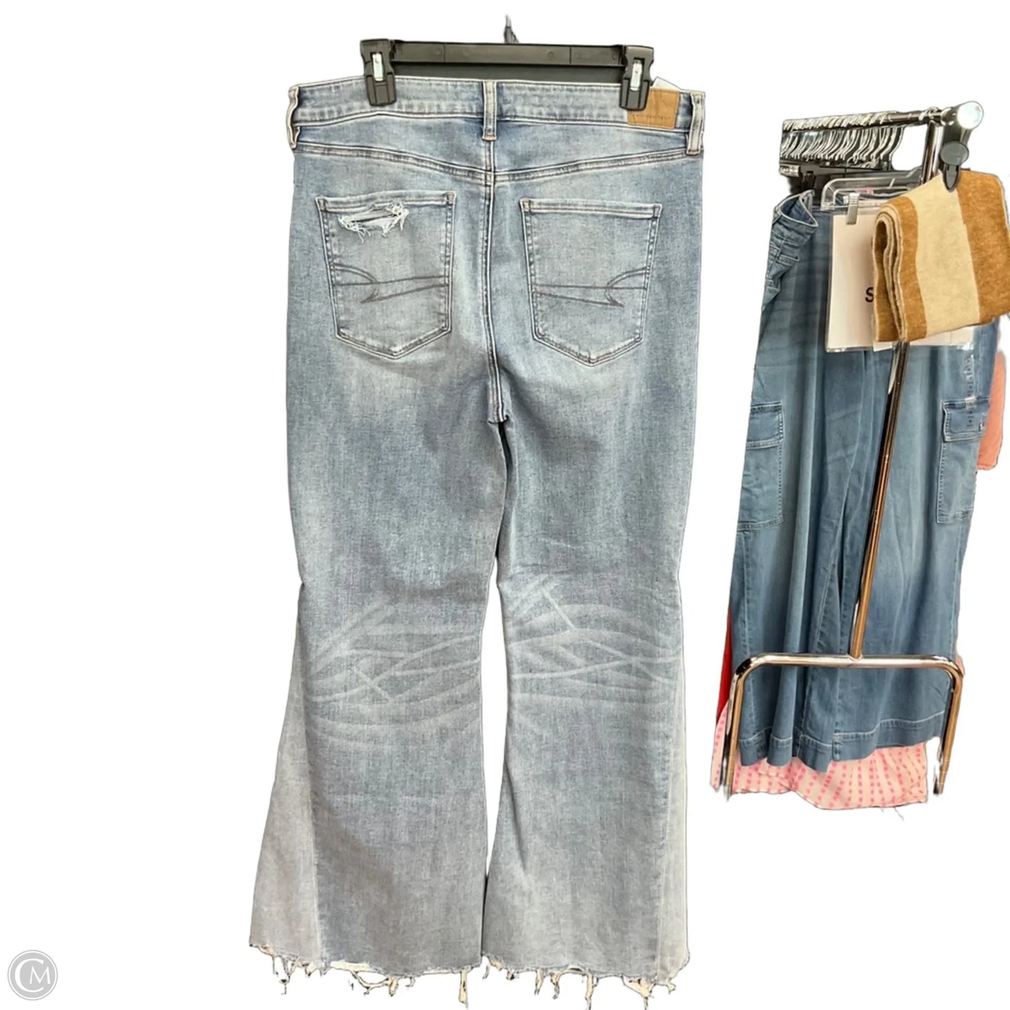 Jeans Flared By American Eagle In Blue, Size: 16