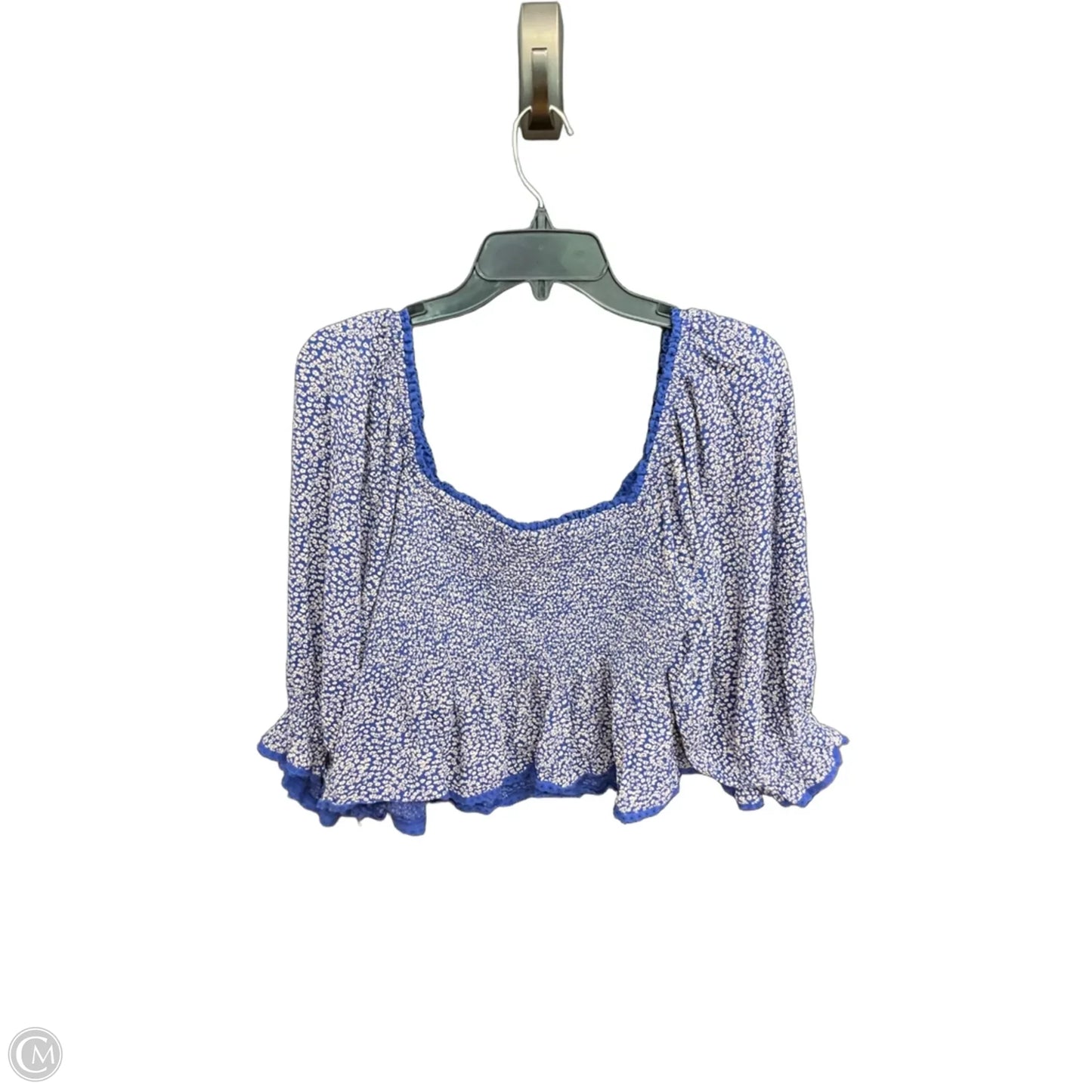 Top Long Sleeve By Free People In Blue, Size: L