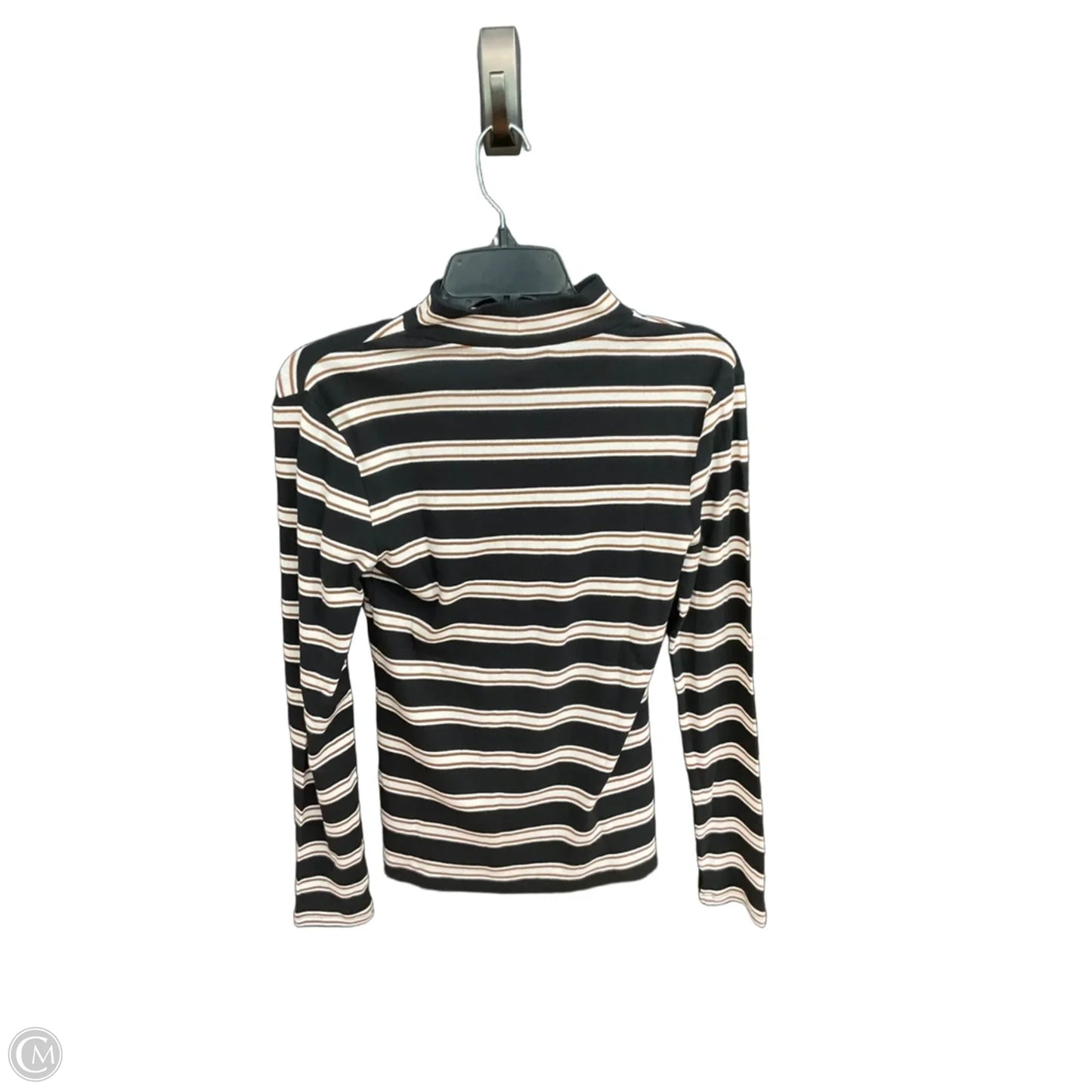 Top Long Sleeve By Banana Republic In Striped Pattern, Size: M
