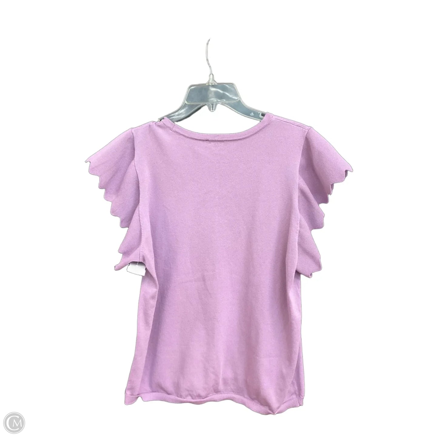 Top Short Sleeve By Ann Taylor In Purple, Size: Xxl