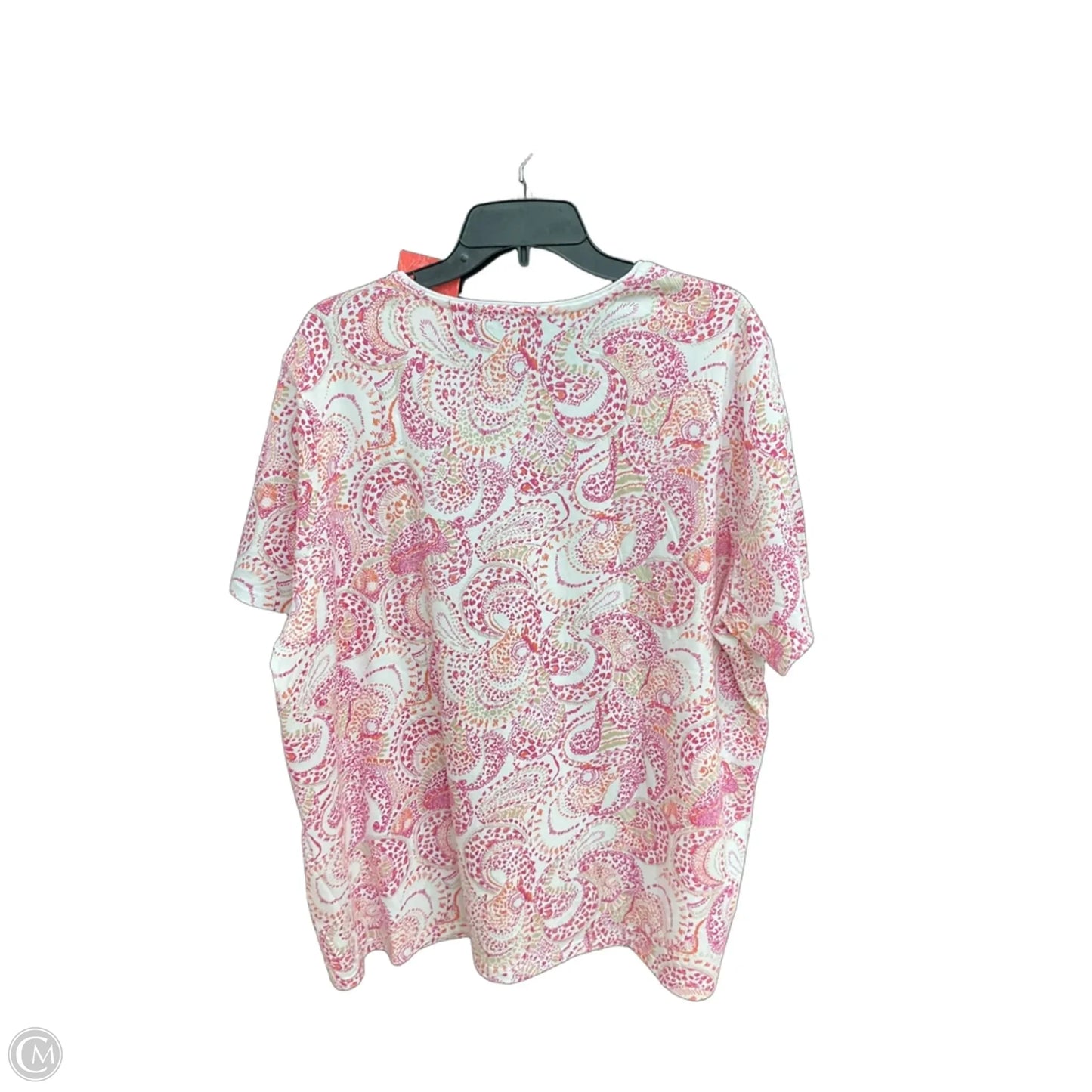 Top Short Sleeve By Coral Bay In Pink, Size: 2x