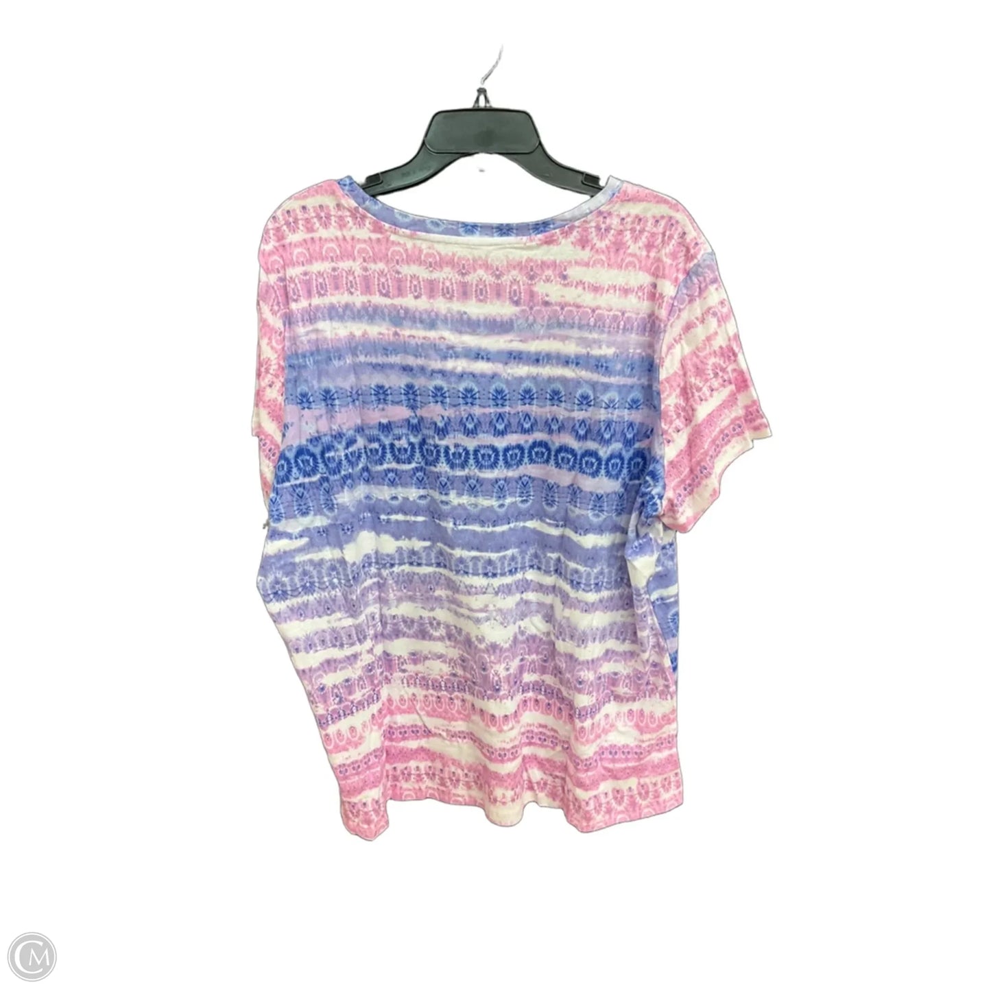 Top Short Sleeve By Gloria Vanderbilt In Purple, Size: 2x
