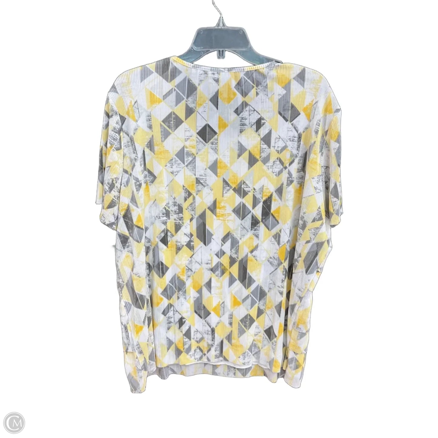 Top Short Sleeve By Alfred Dunner In Yellow, Size: 2x