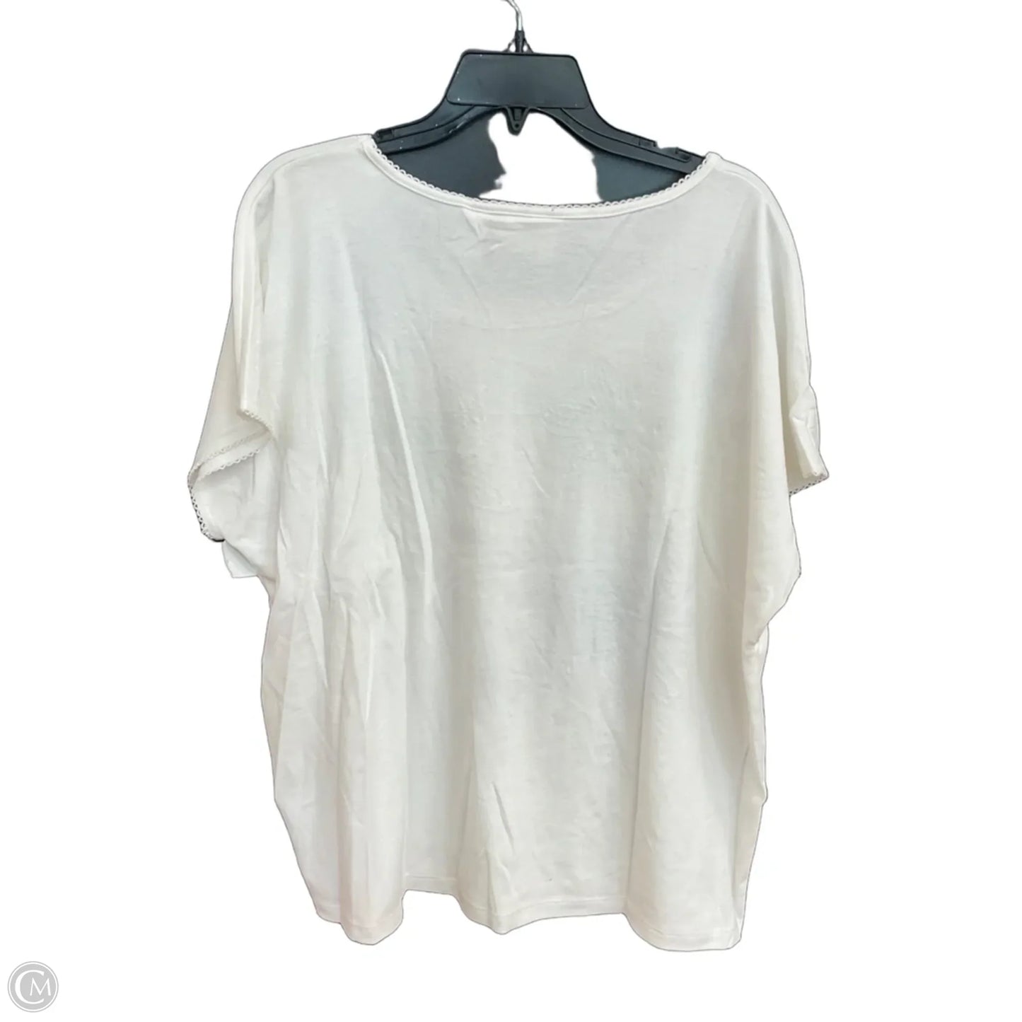 Top Short Sleeve By Alfred Dunner In White, Size: 2x