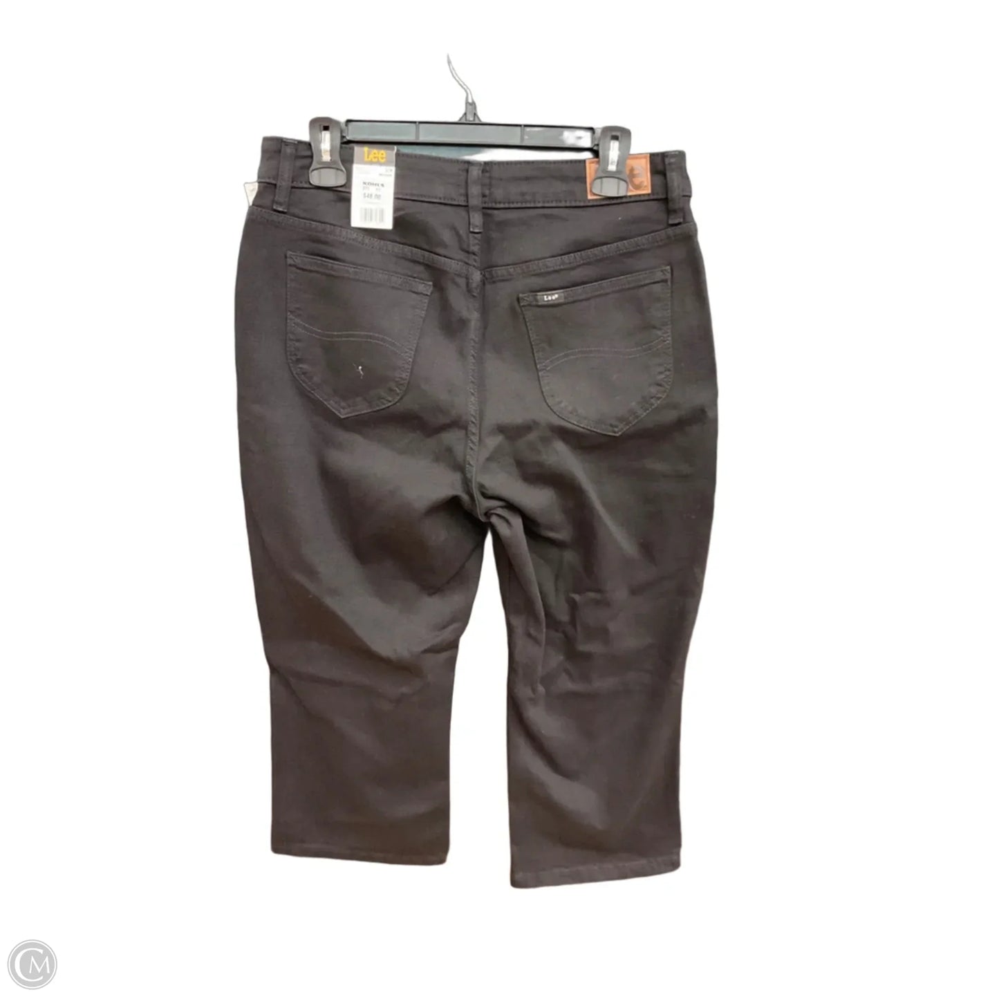 Jeans Cropped By Lee In Black, Size: 12