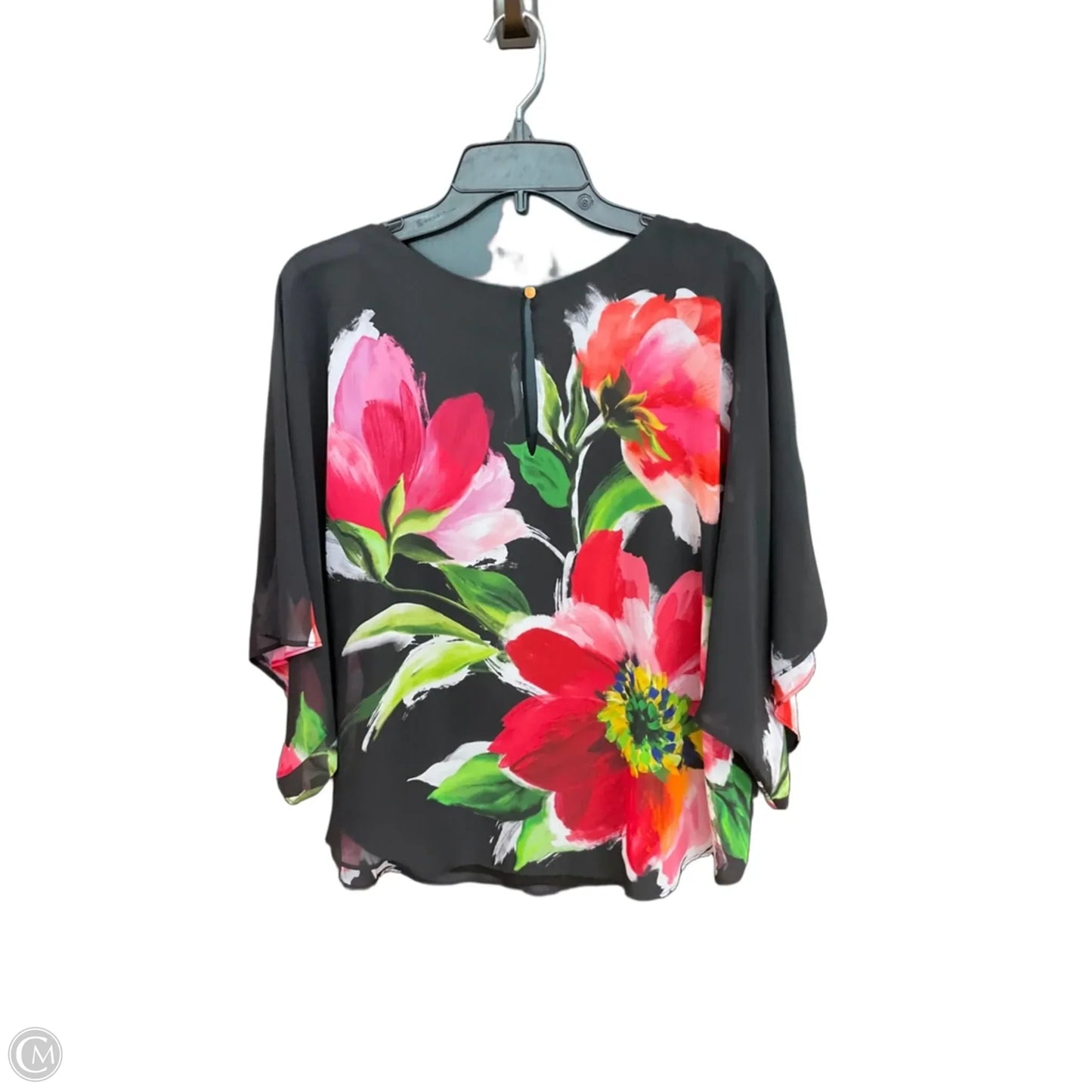 Top Short Sleeve By Frank Lyman In Black, Size: L