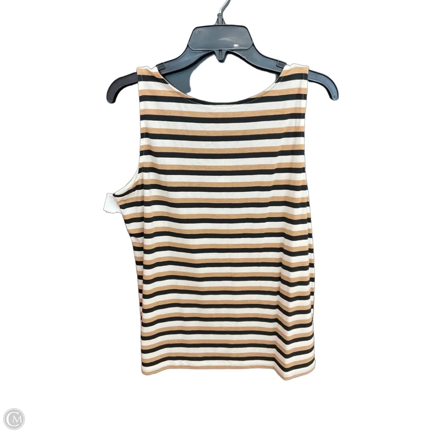 Top Sleeveless By Talbots In Striped Pattern, Size: L