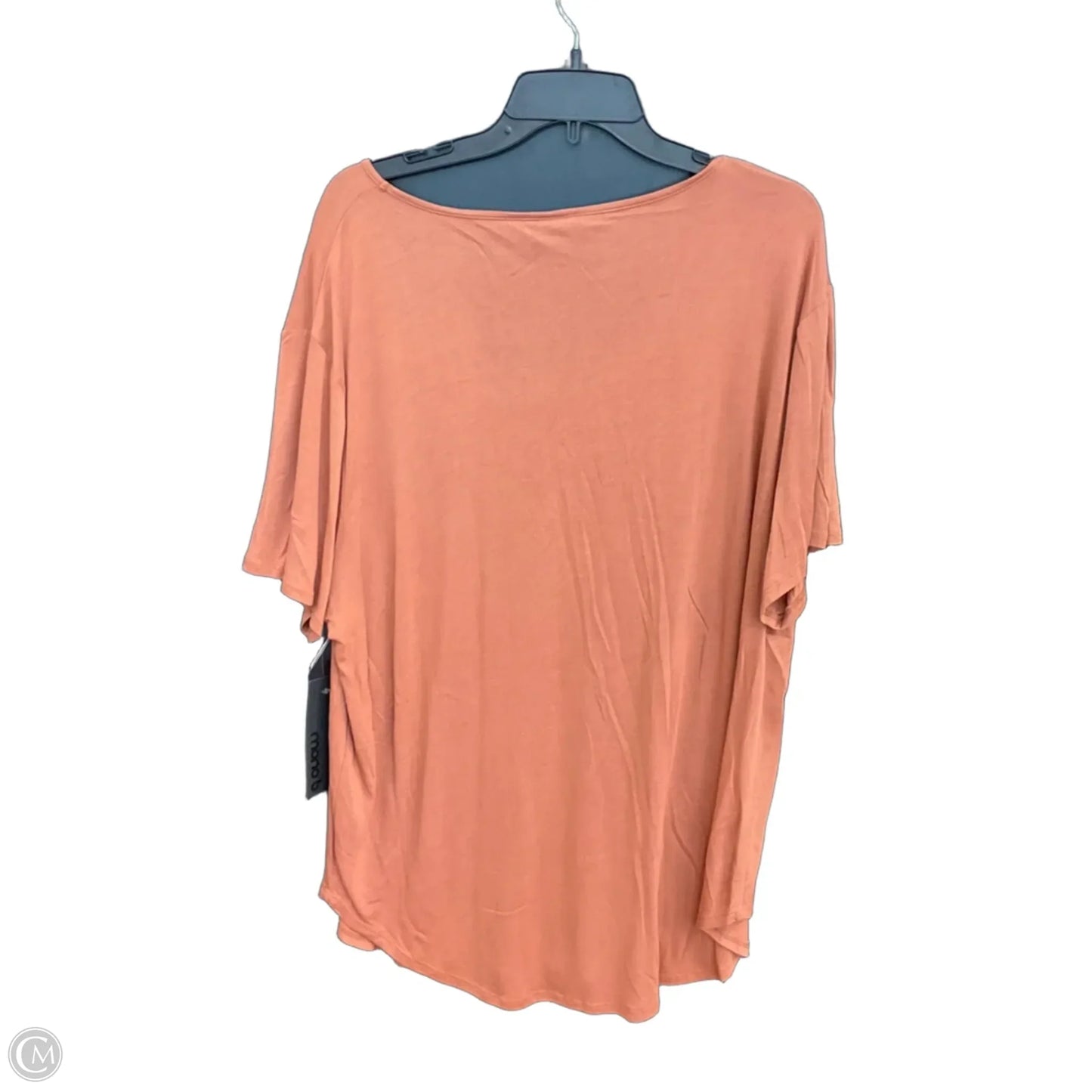 Top Short Sleeve By Mono B In Brown, Size: 2x