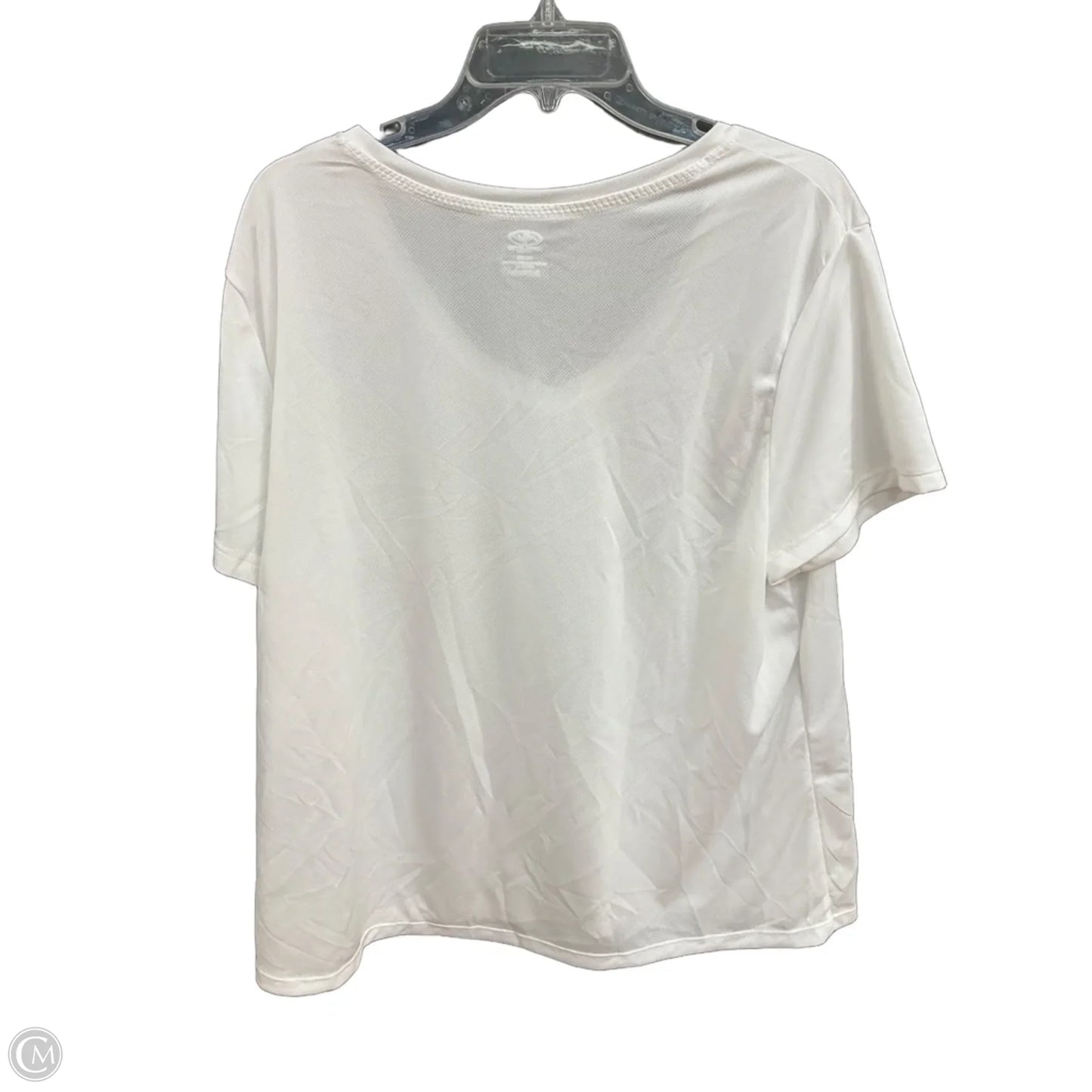 Athletic Top Short Sleeve By Athletic Works In White, Size: Xxl