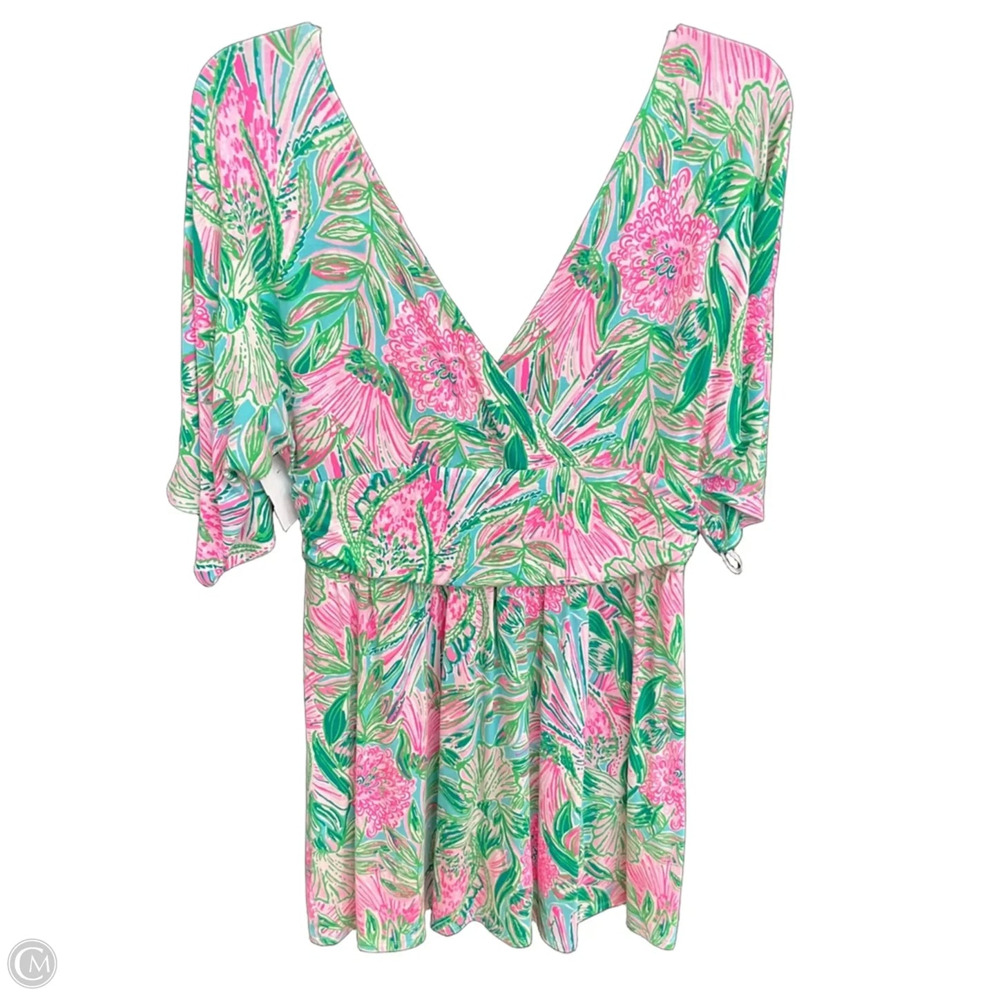 Dress Designer By Lilly Pulitzer In Green & Pink, Size: M
