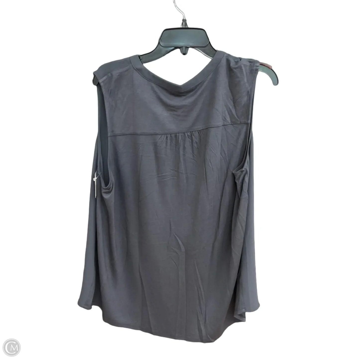 Top Sleeveless By Loft In Grey, Size: Xl