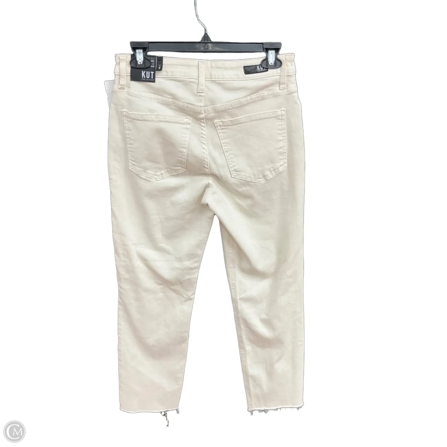 Jeans Straight By Kut In White, Size: 2