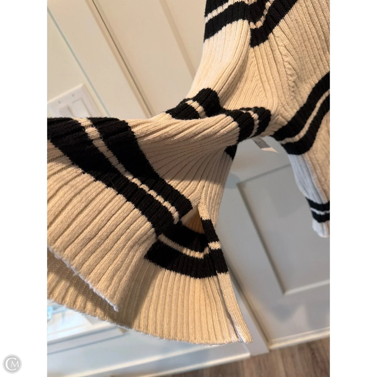 Sweater By H&m In Black & Cream, Size: Xl