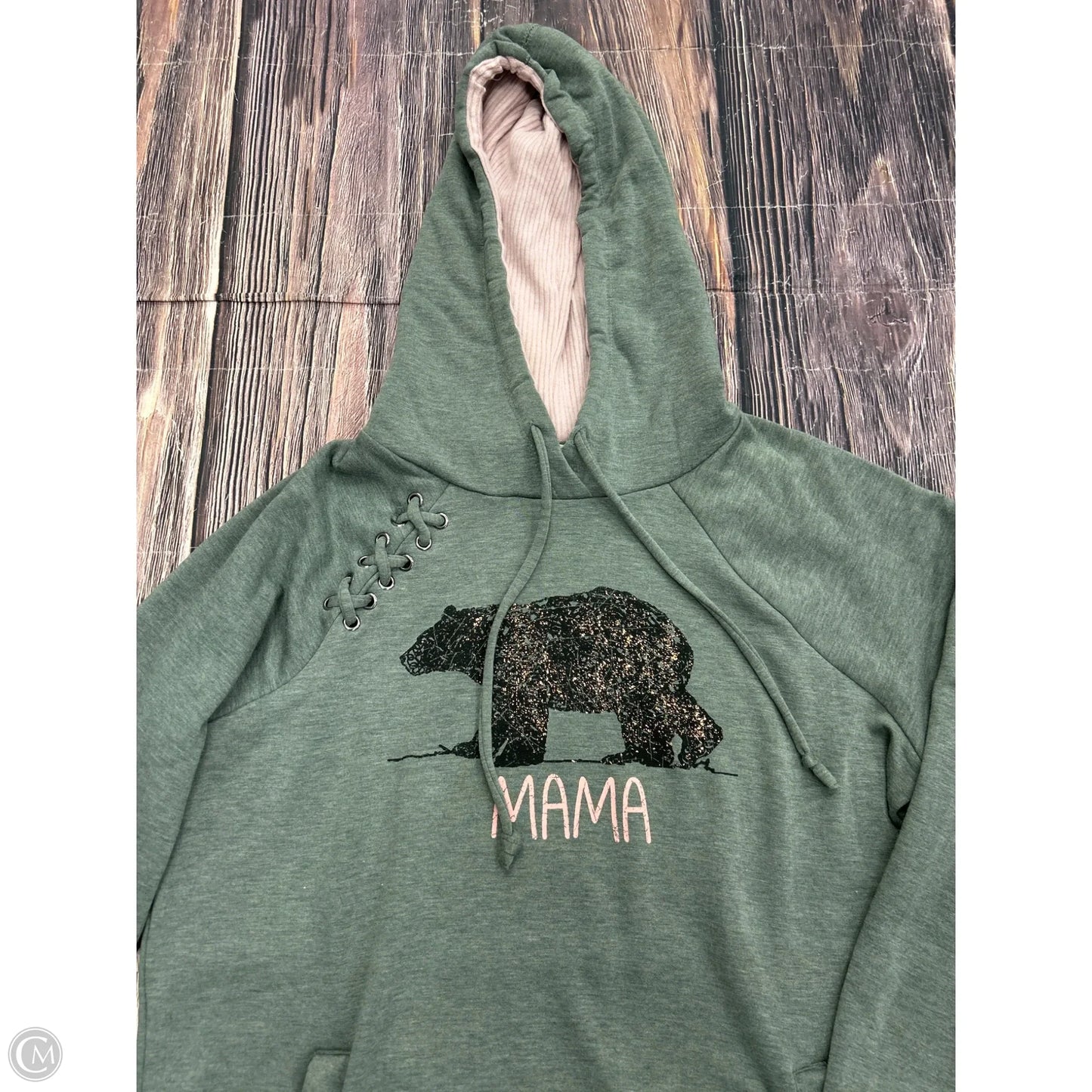 Sweatshirt Hoodie By Maurices In Green, Size: L