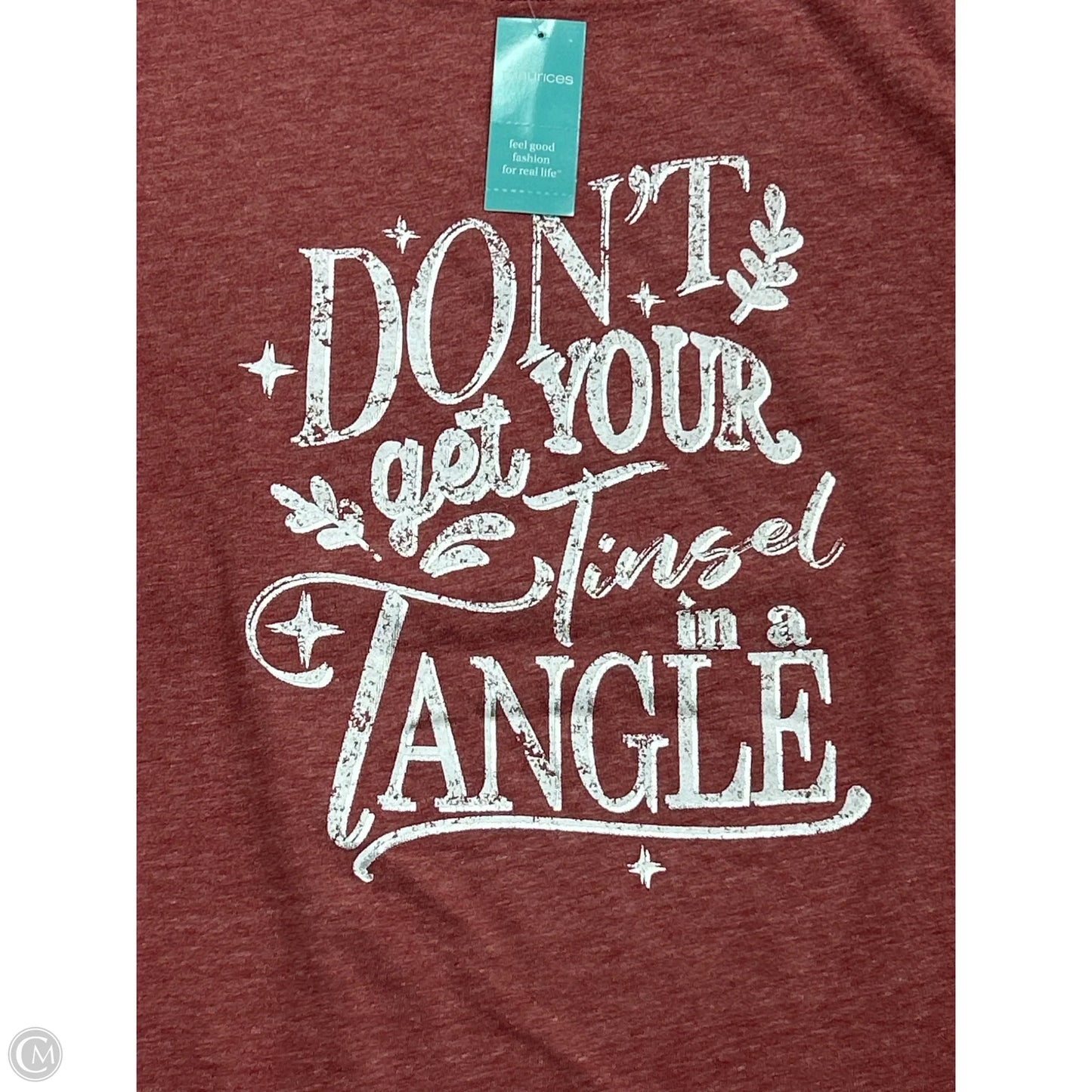 Top Short Sleeve By Maurices In Red, Size: L