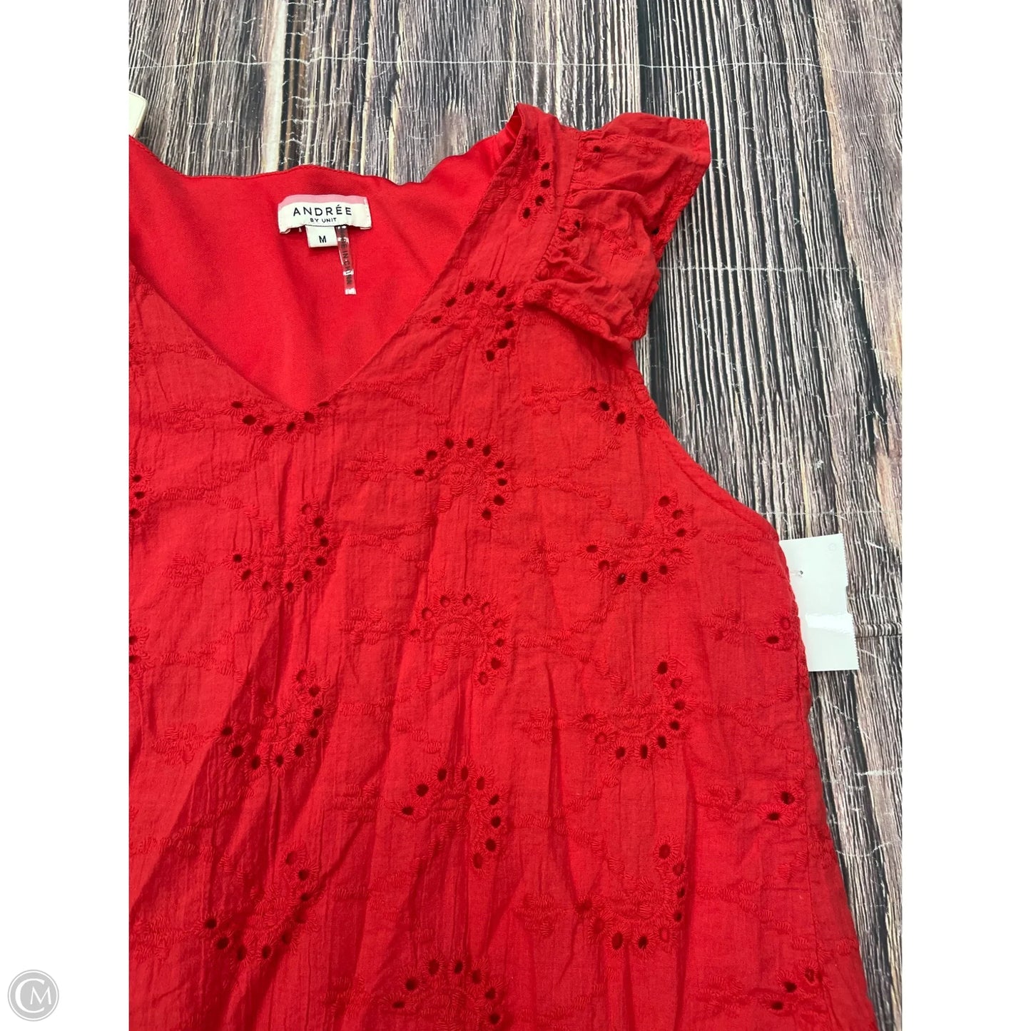 Top Sleeveless By Andree By Unit In Red, Size: M