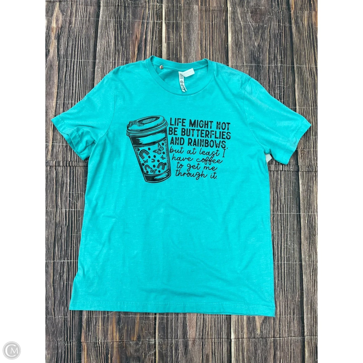 Top Short Sleeve Basic By Bella + Canvas In Blue, Size: L