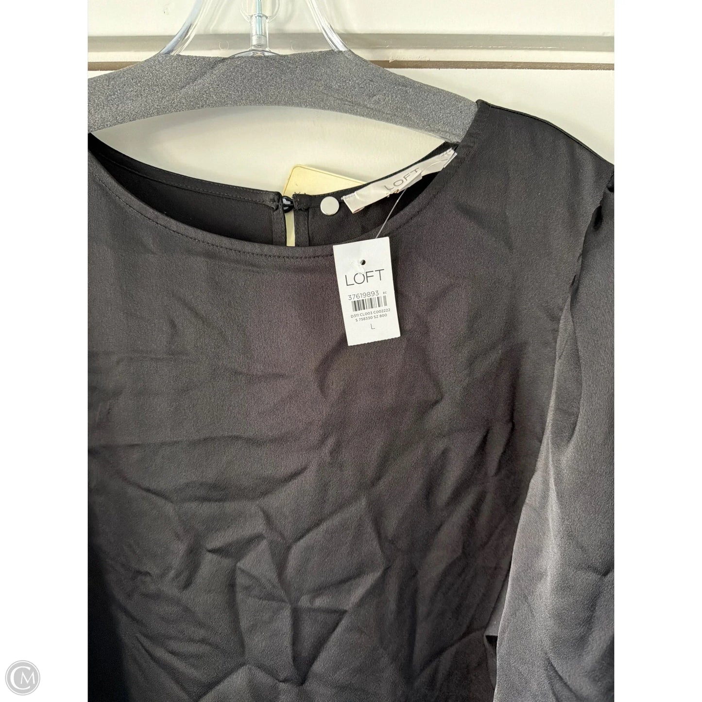 Top Long Sleeve By Loft In Black, Size: L