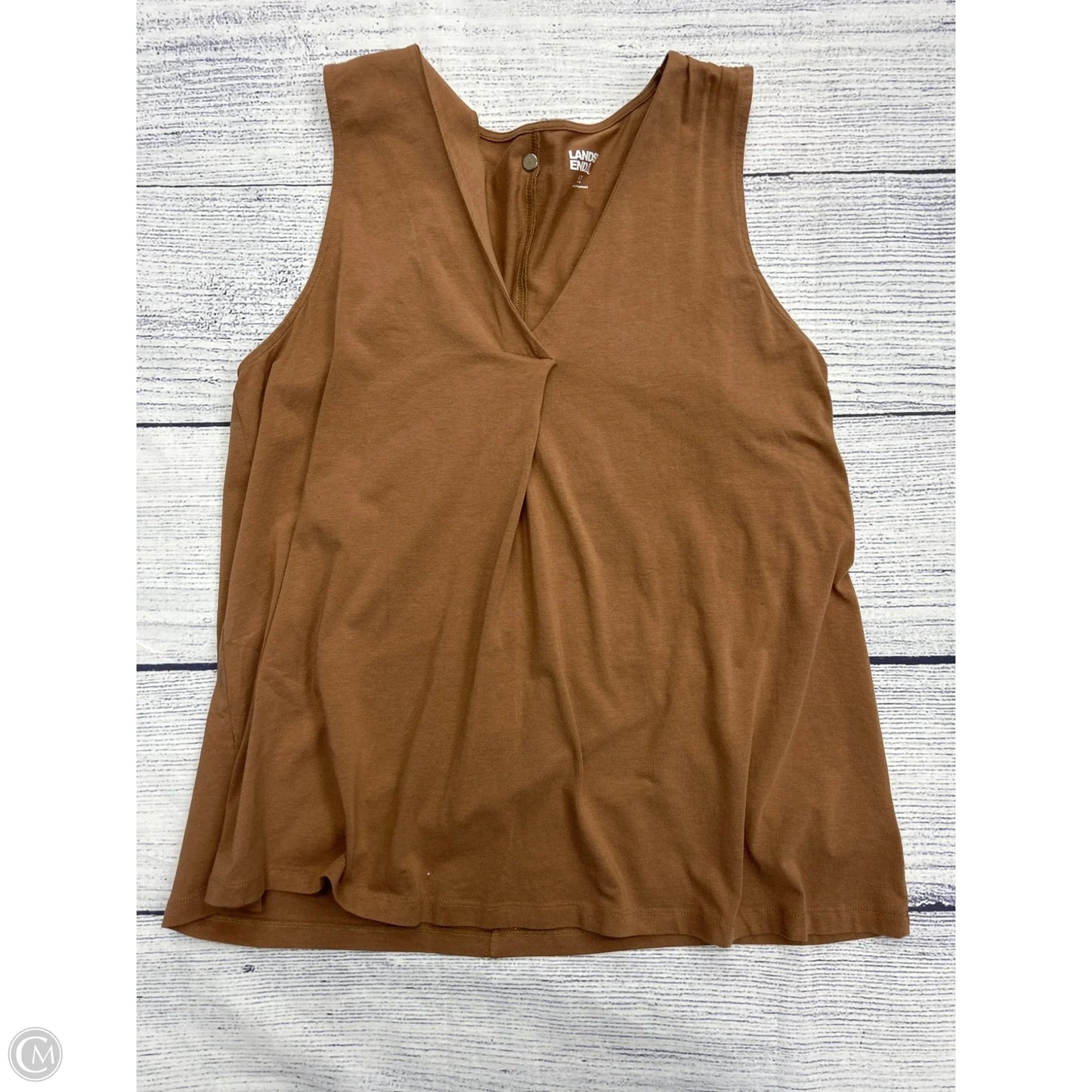 Tank Top By Lands End In Brown, Size: L
