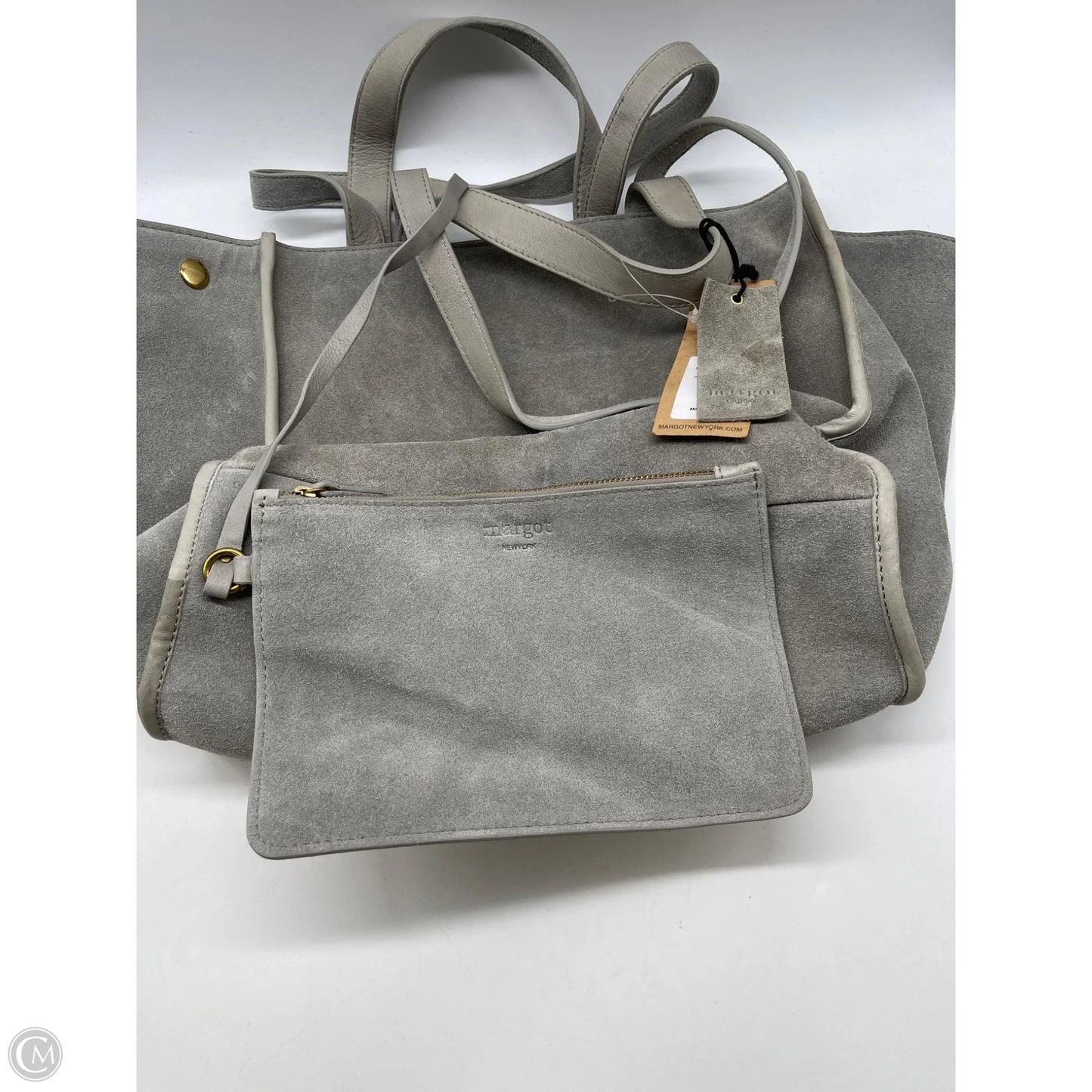 Handbag Leather By Margot, Size: Medium
