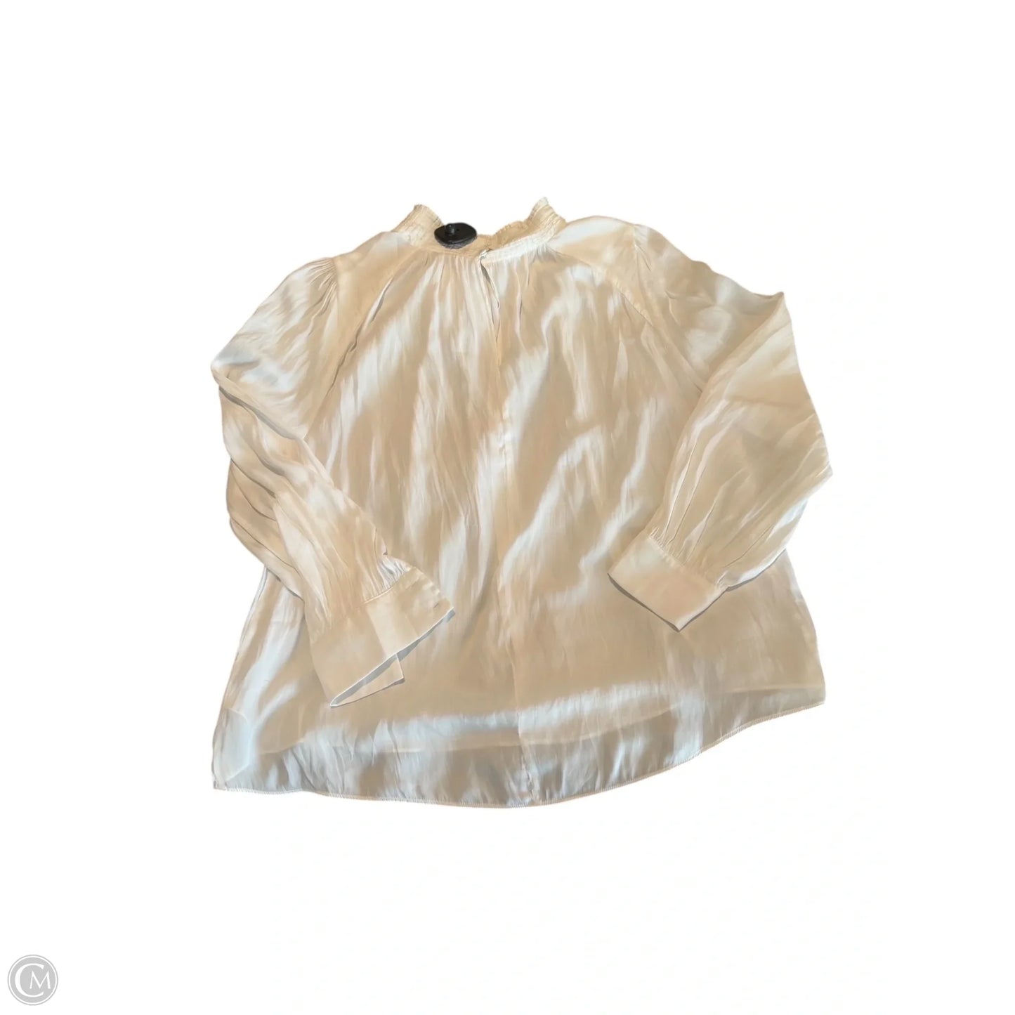 Top Long Sleeve By Do + Be In White, Size: L