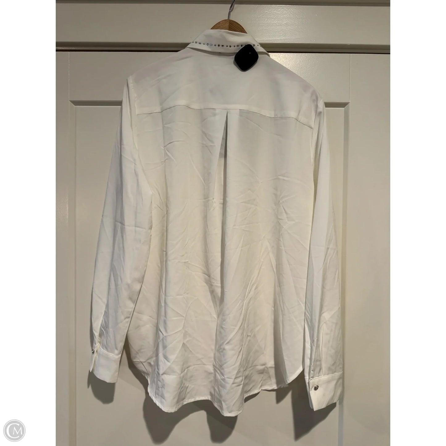 Top Long Sleeve By Modern Works In White, Size: L