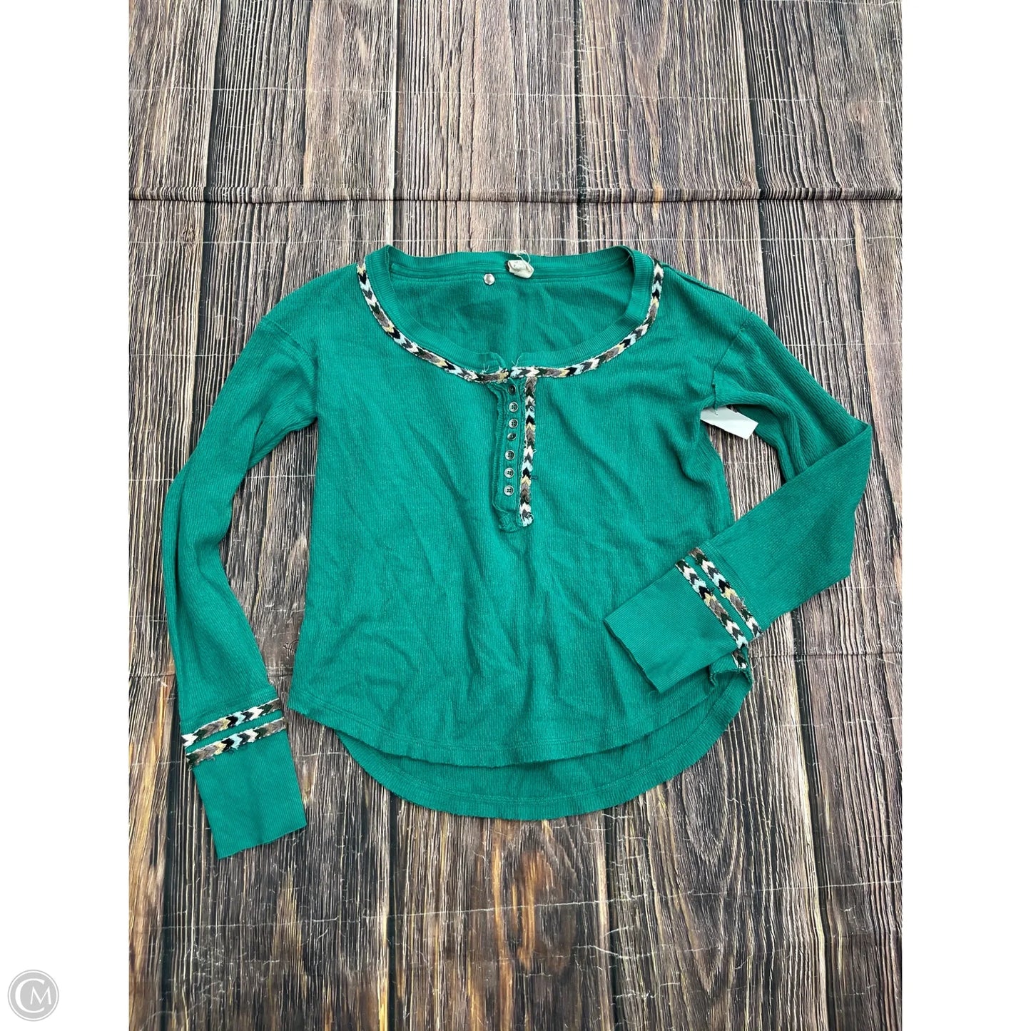 Top Long Sleeve By We The Free In Green, Size: S