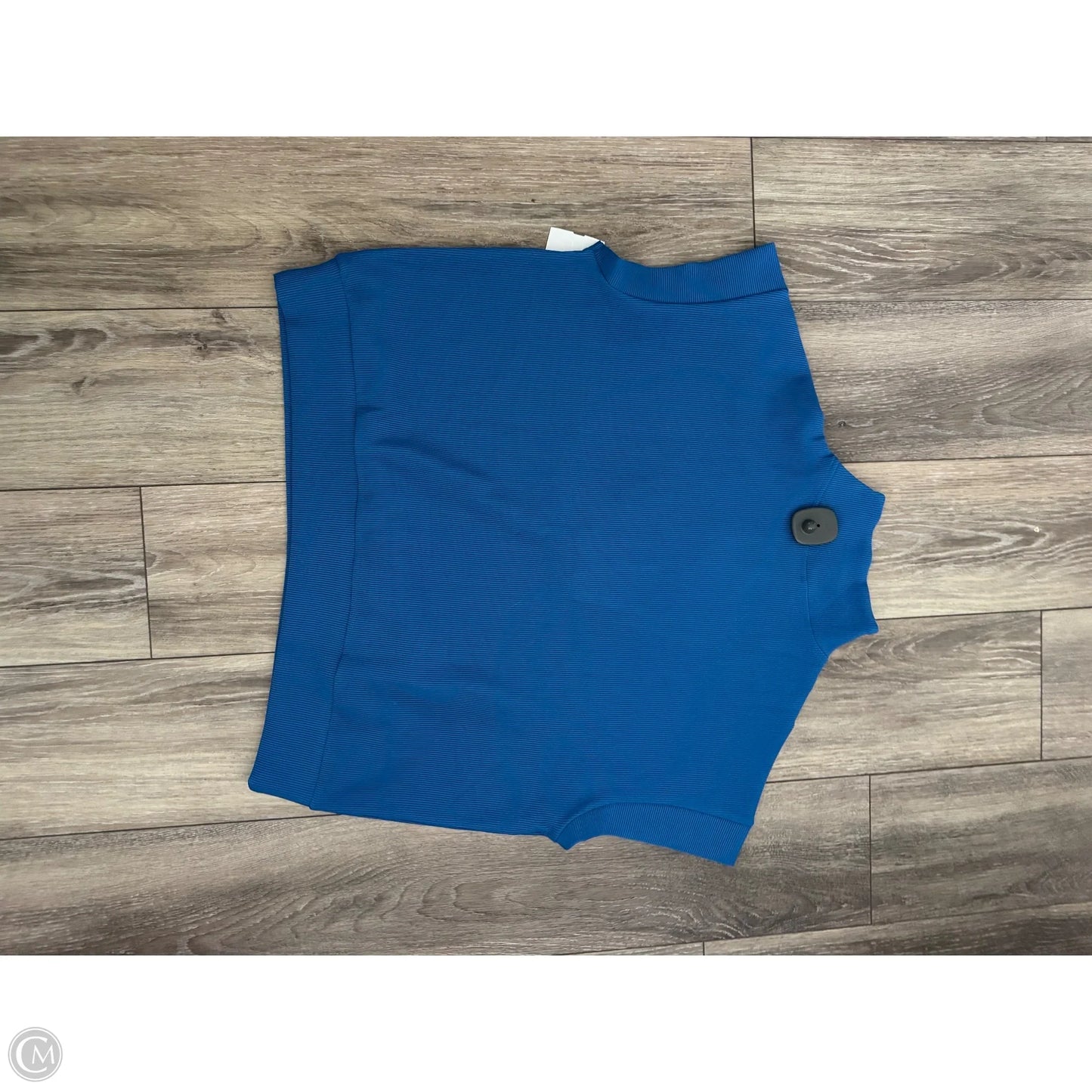 Top Short Sleeve By Zenana In Blue, Size: L