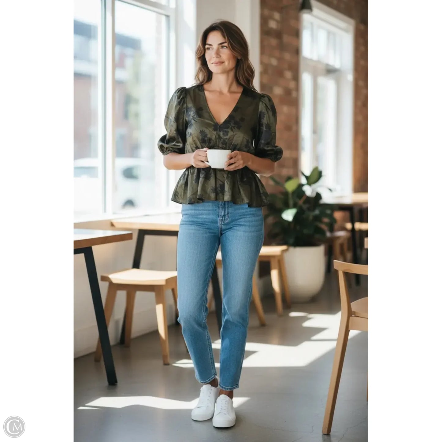 Top Short Sleeve By Madewell In Green, Size: S