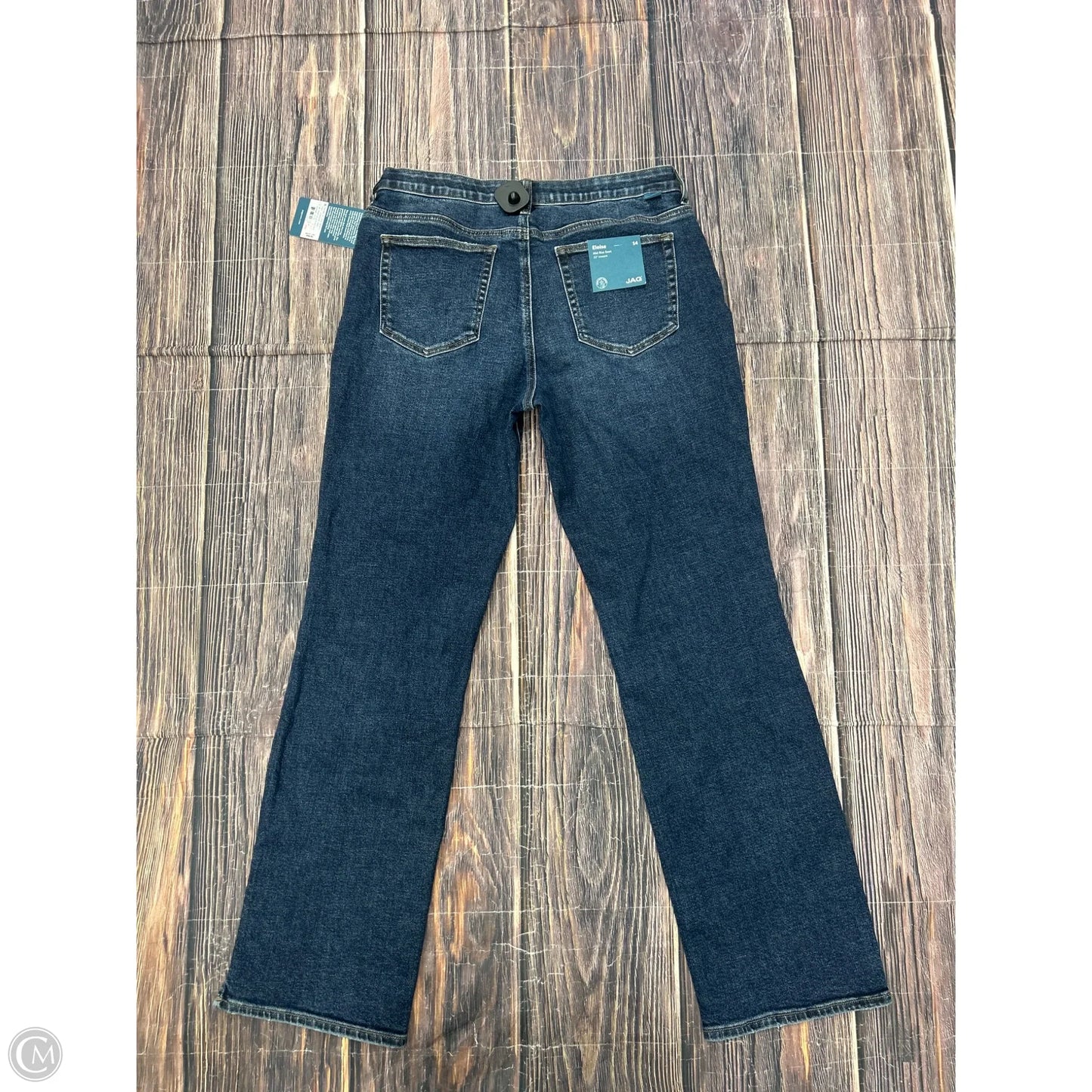 Jeans Straight By Jag In Blue Denim, Size: 14