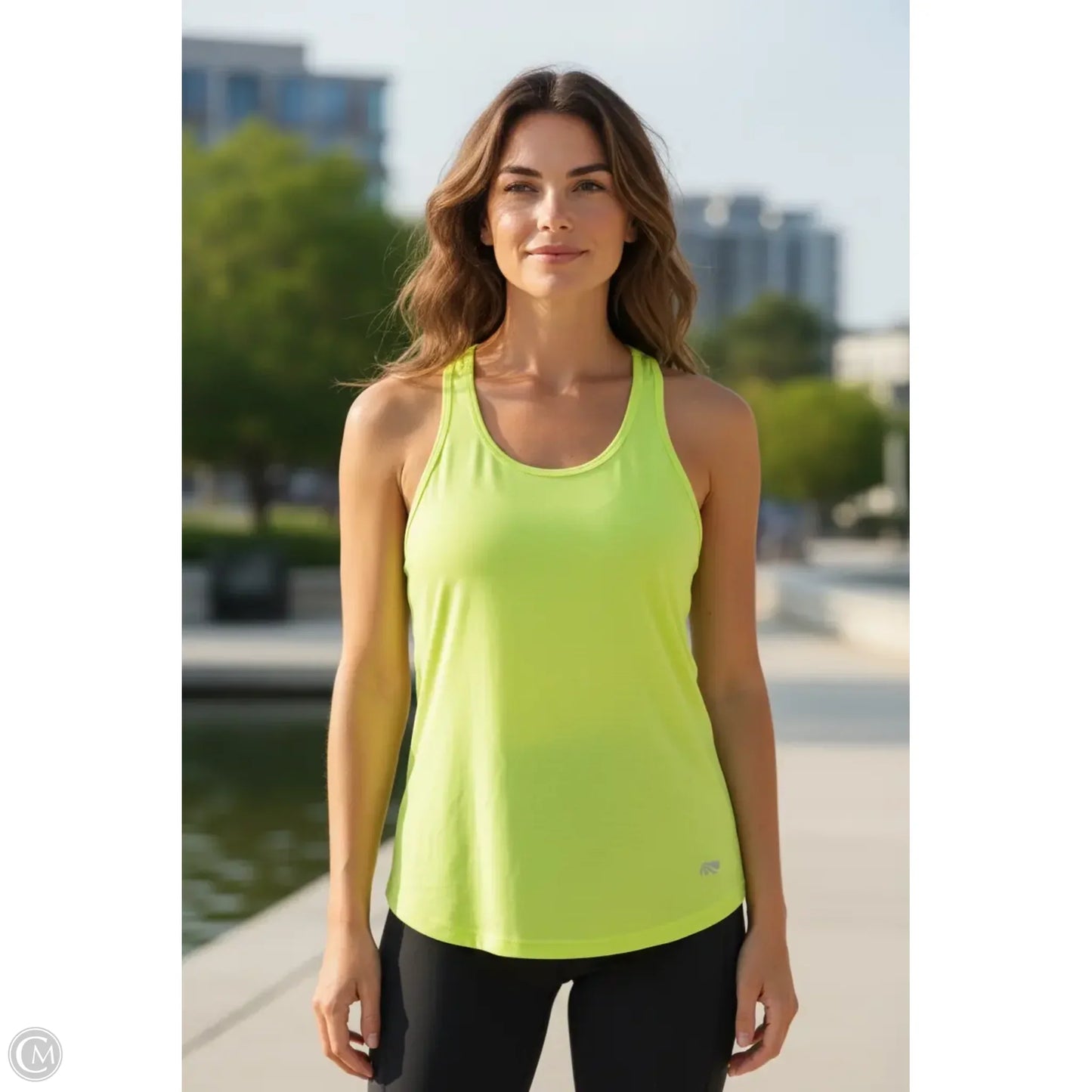 Athletic Tank Top By Marika Tek In Yellow, Size: L