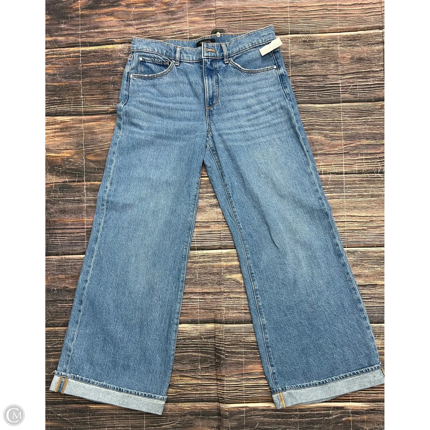 Jeans Wide Leg By Ann Taylor In Blue Denim, Size: 2