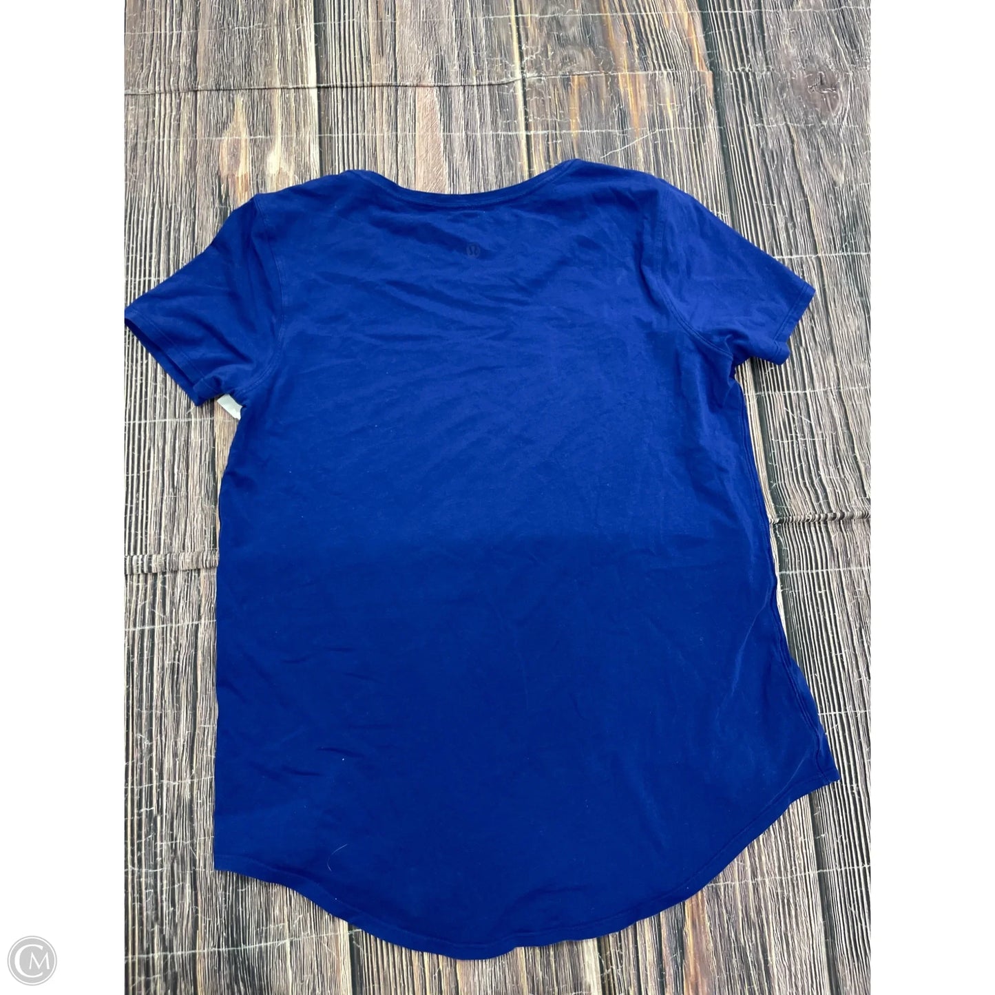 Athletic Top Short Sleeve By Lululemon In Blue, Size: L