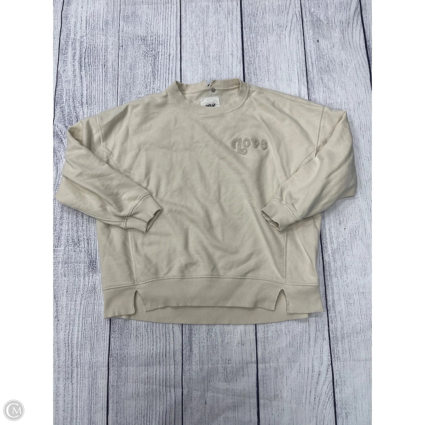 Sweatshirt Crewneck By Aerie In Cream, Size: L