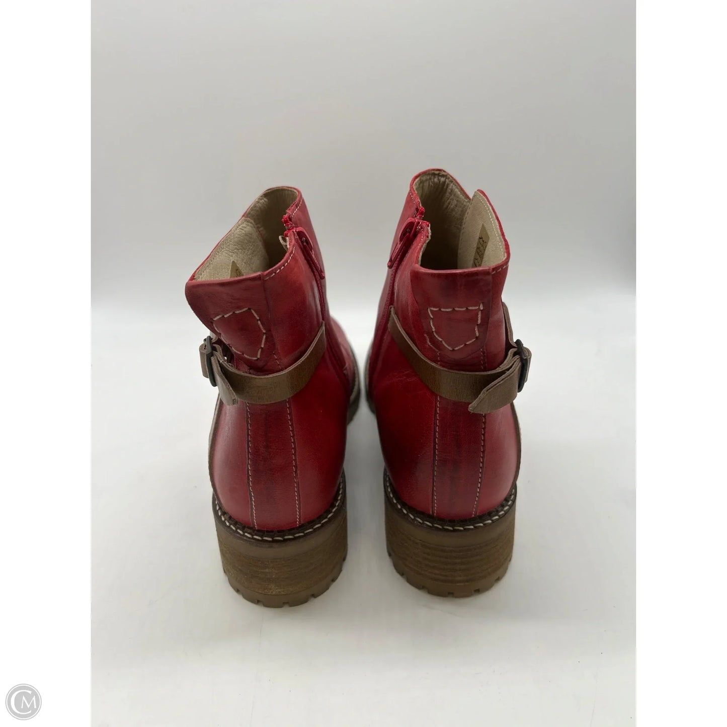 Boots Ankle Flats By Cmb In Red, Size: 11.5