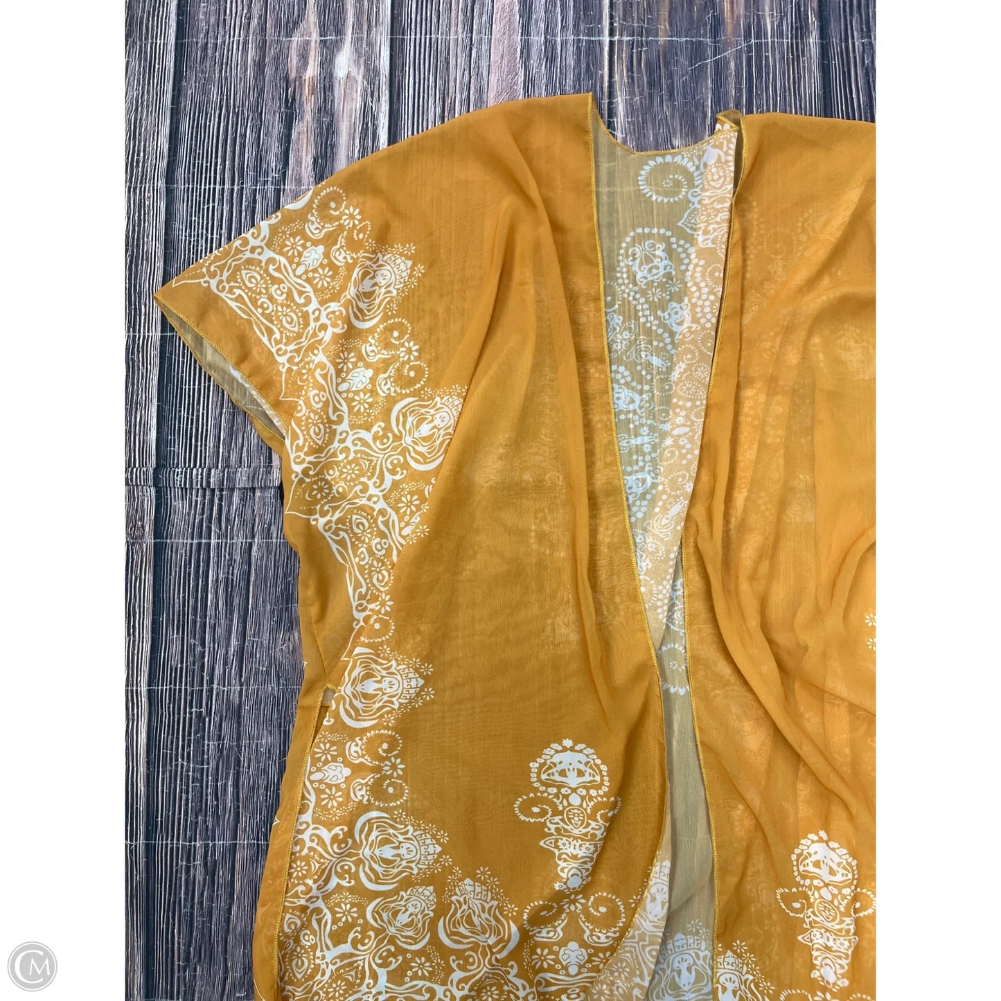 Kimono By Clothes Mentor In Yellow, Size: Osfm
