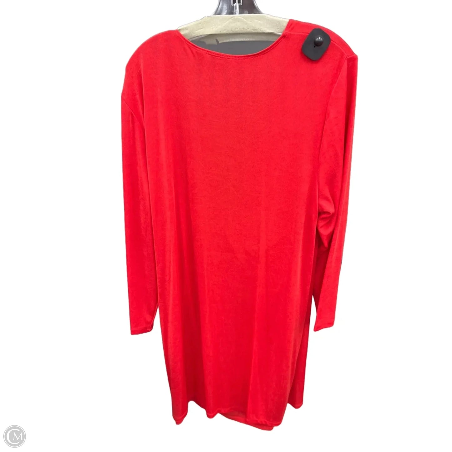 Dress Casual Midi By Chicos In Red, Size: 1x