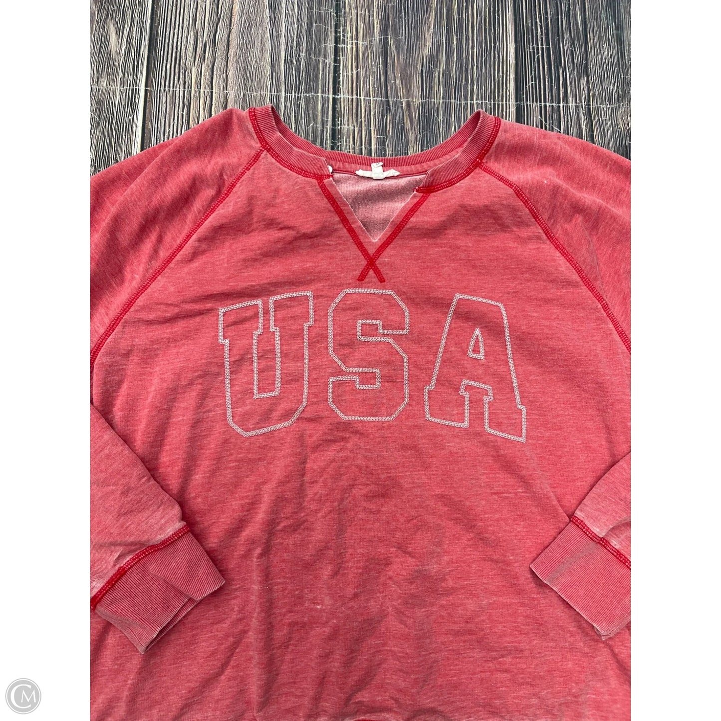 Top Long Sleeve By Maurices In Red, Size: 2x