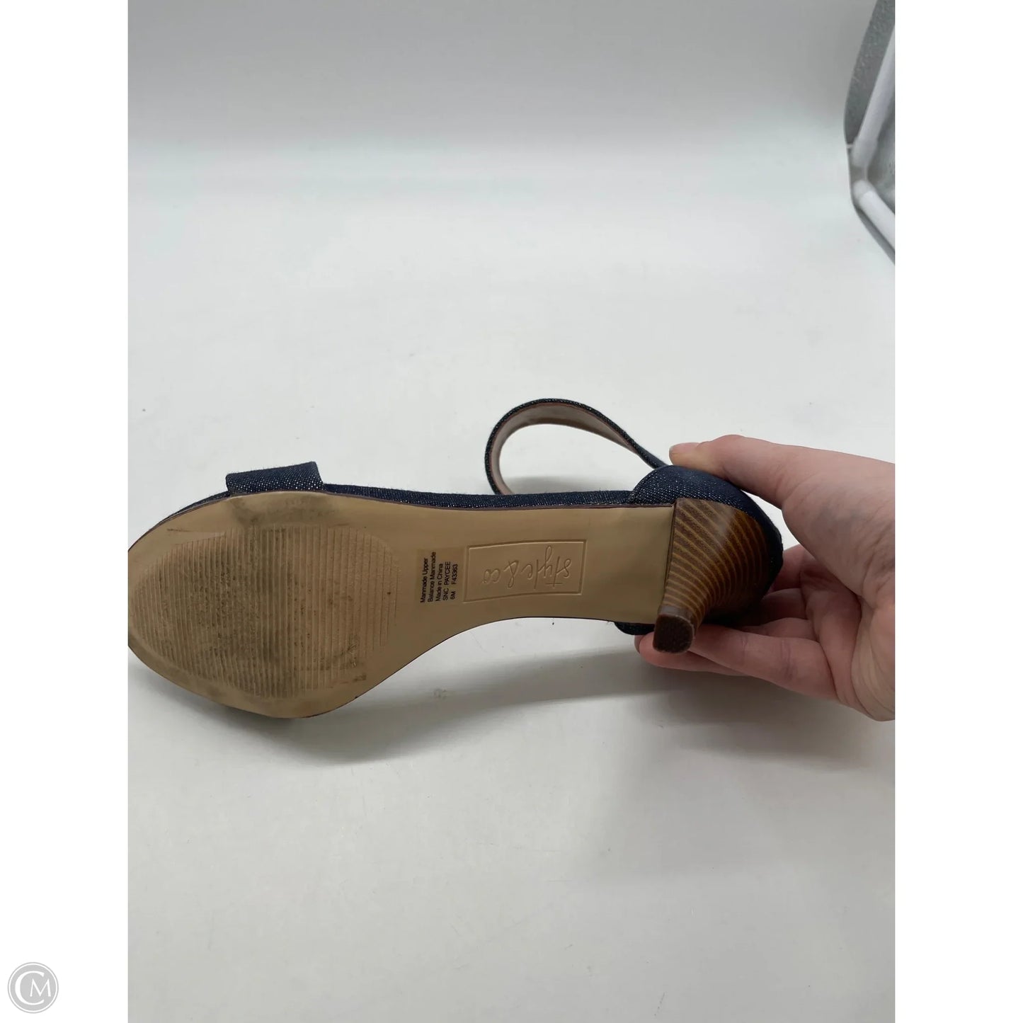 Sandals Heels Stiletto By Style And Company In Blue, Size: 6