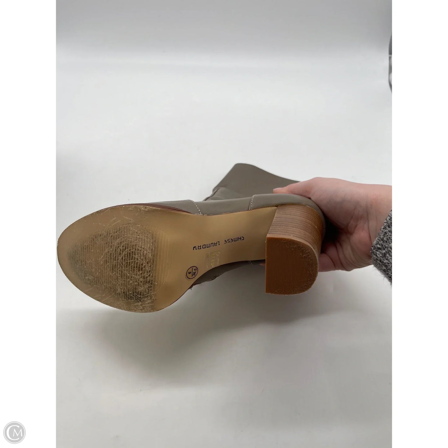 Boots Ankle Heels By Chinese Laundry In Grey, Size: 6