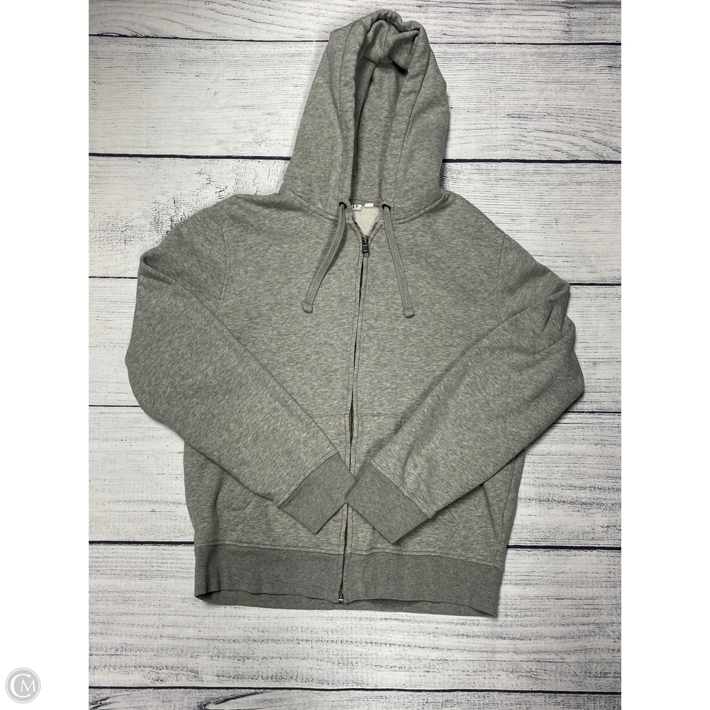 Sweatshirt Hoodie By Gap In Grey, Size: M