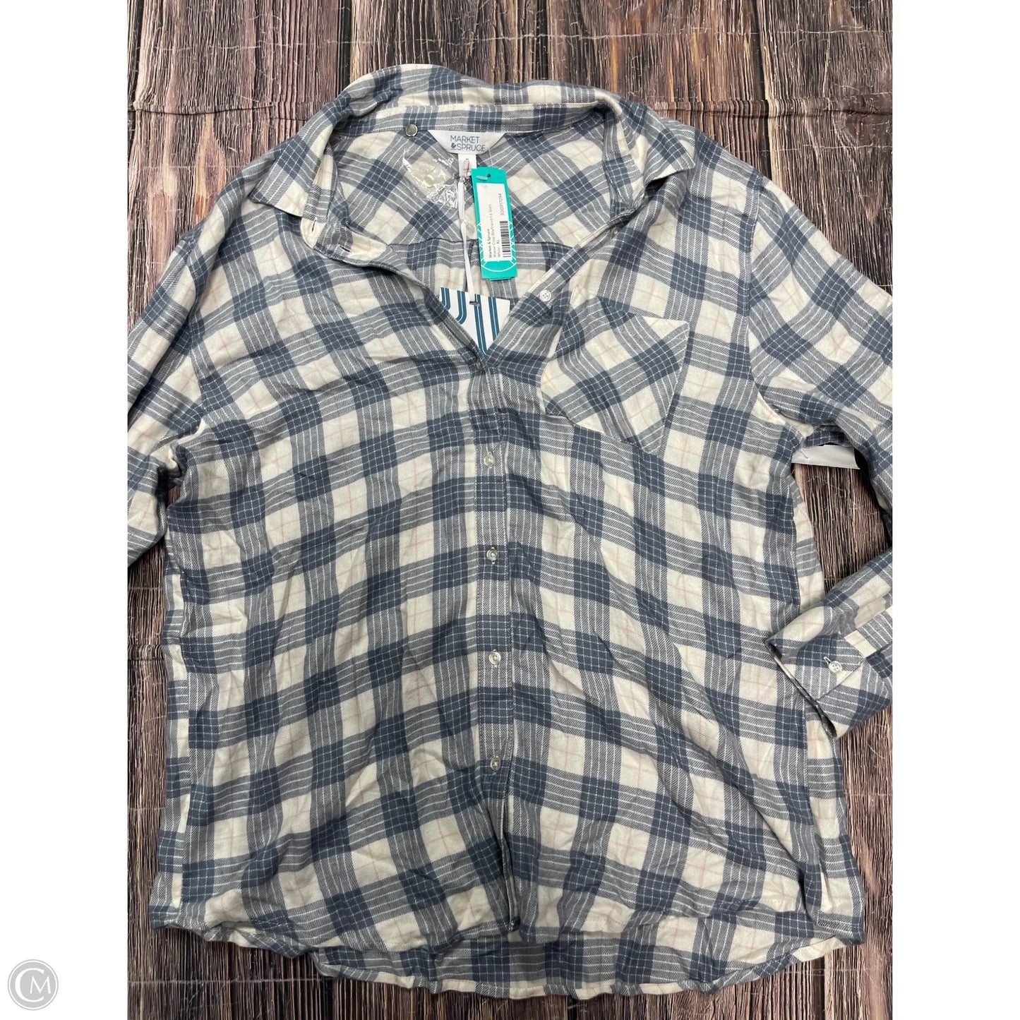 Top Long Sleeve By Market & Spruce In Blue, Size: Xl