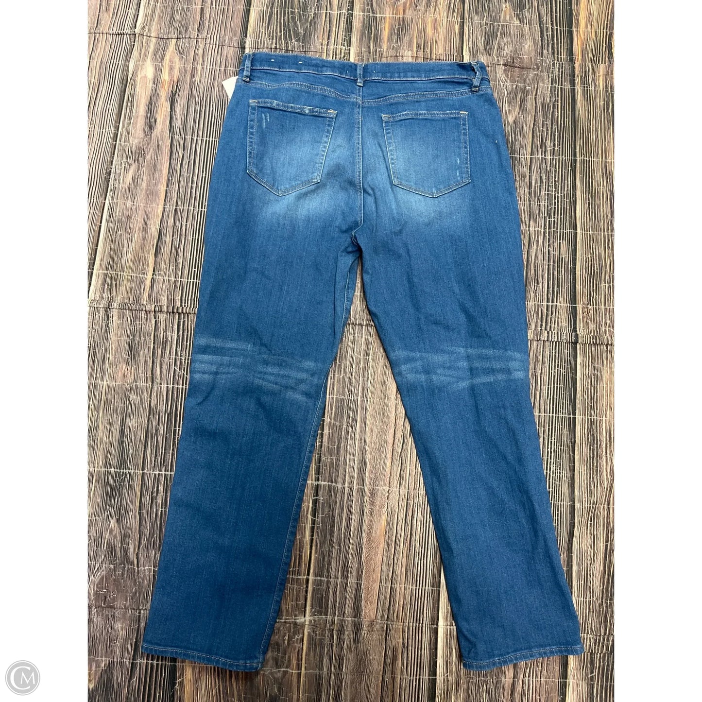 Jeans Straight By Loft In Blue Denim, Size: 12
