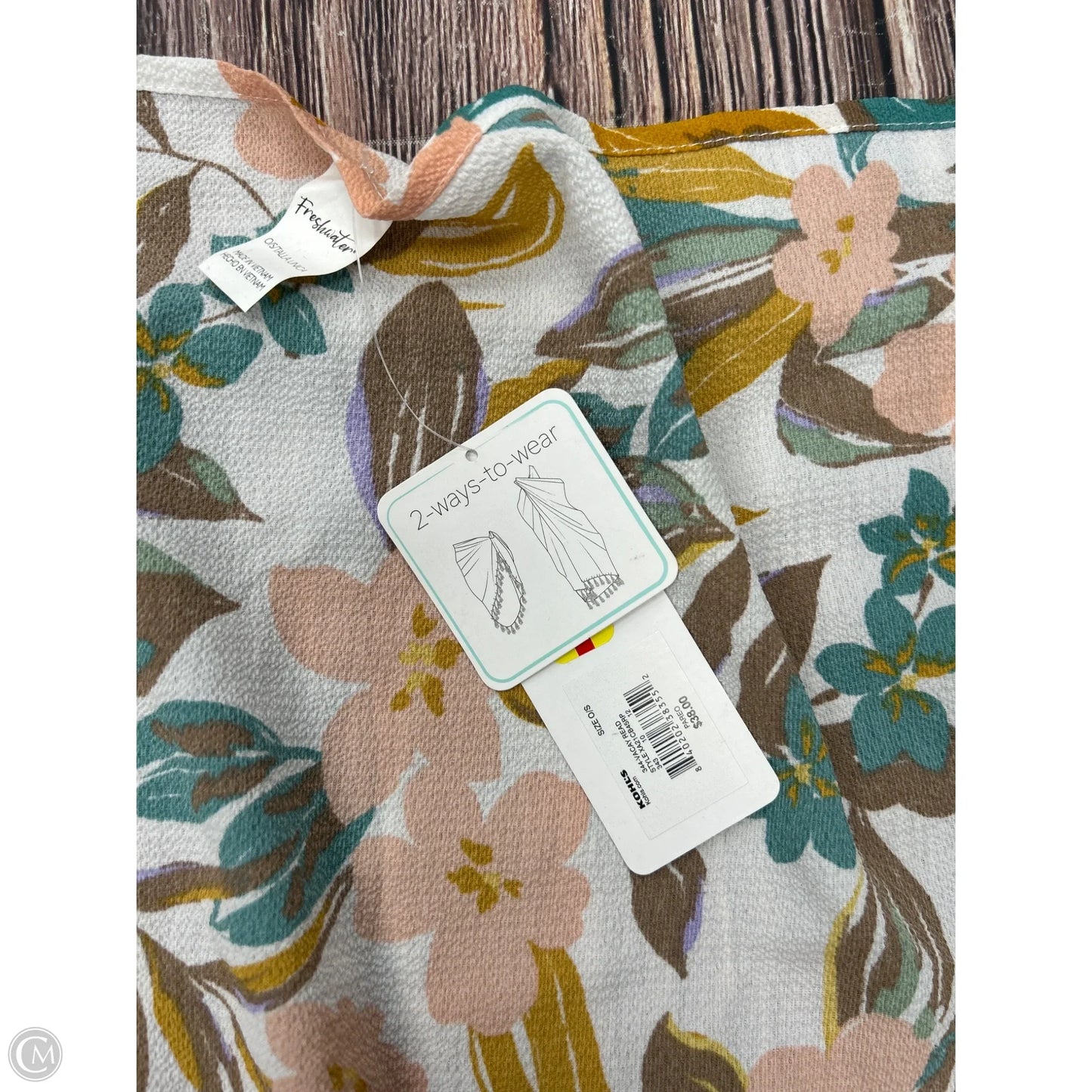 Swimwear Cover-up By Clothes Mentor In Floral Print, Size: Osfm