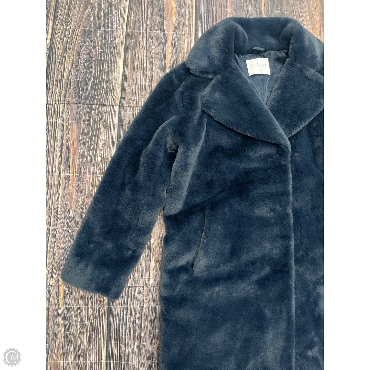 Coat Faux Fur & Sherpa By Velvet By Graham & Spencer In Navy, Size: Xs
