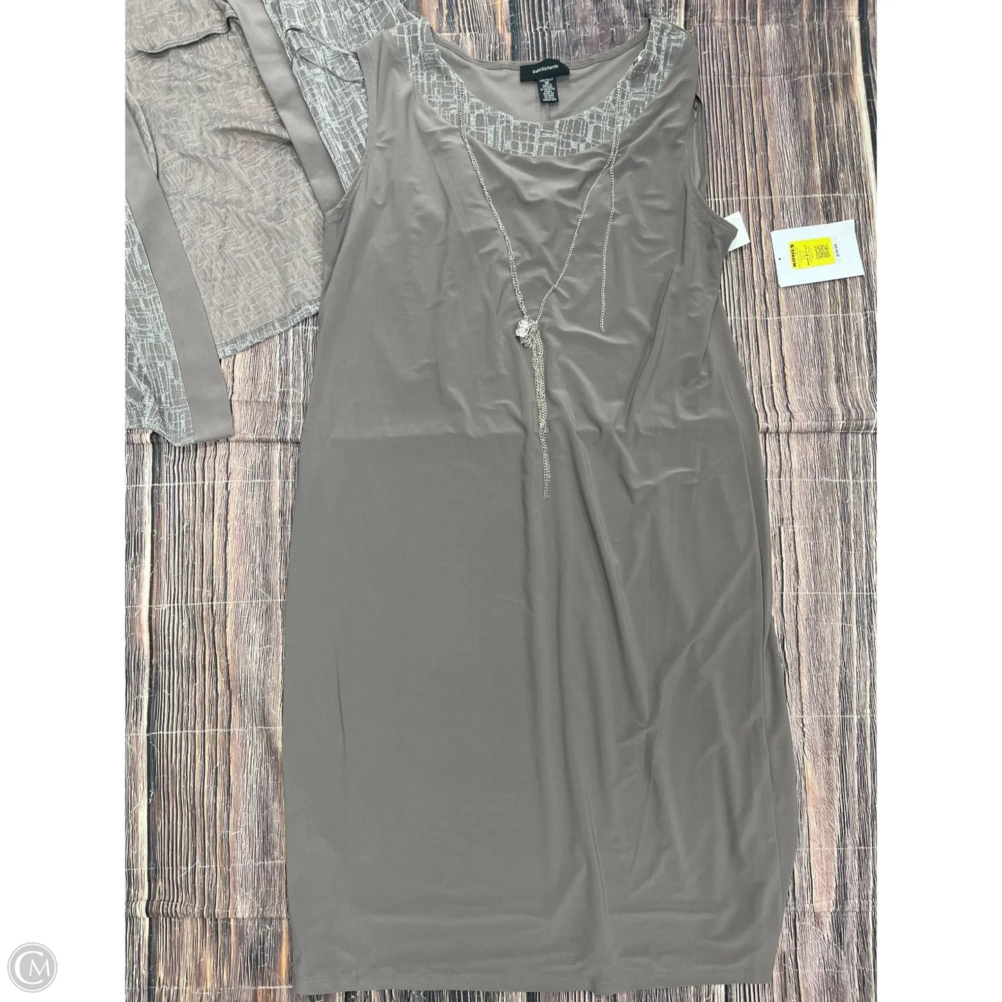 Dress Party Short By R And M Richards In Grey, Size: 16