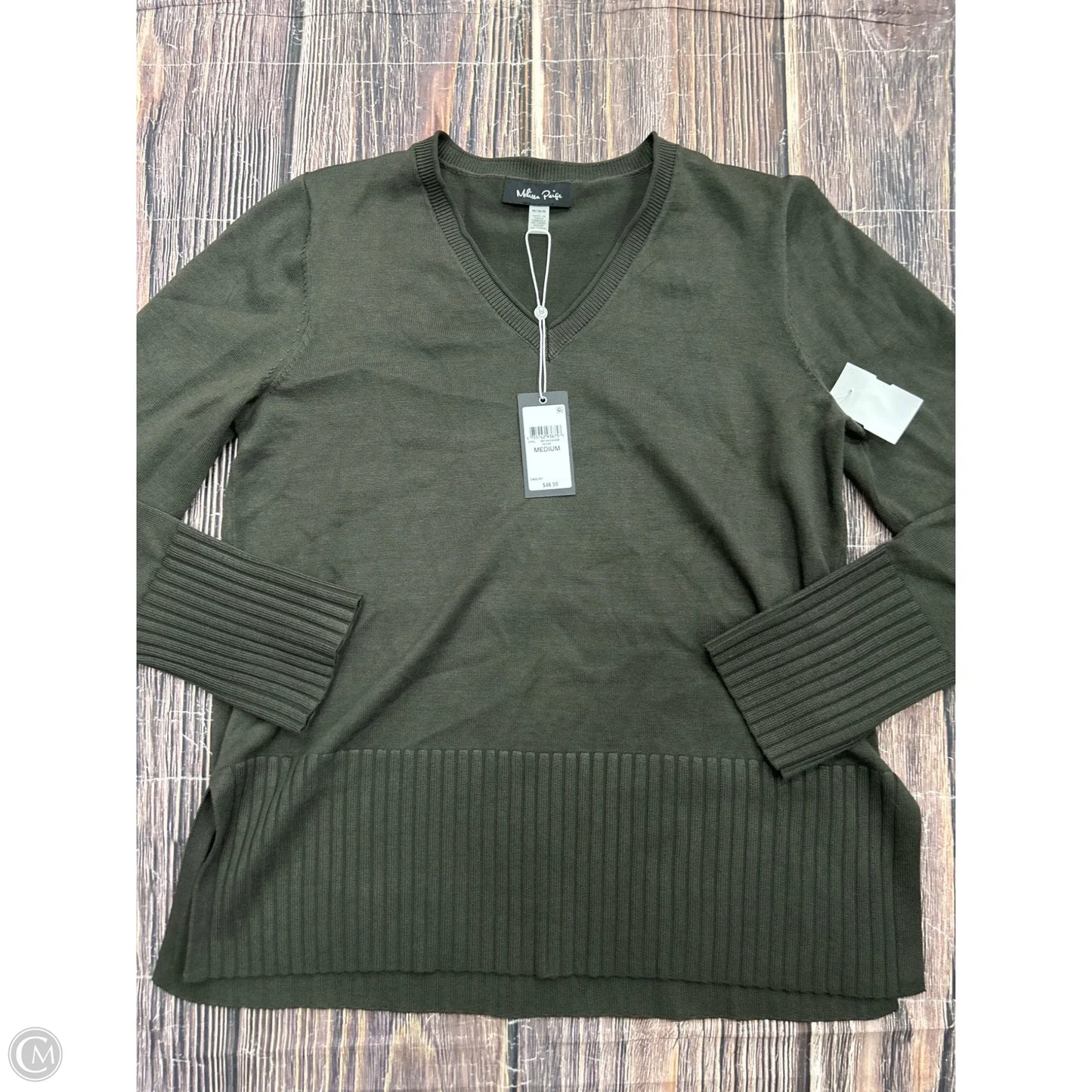 Top Long Sleeve By Melissa Paige In Green, Size: M